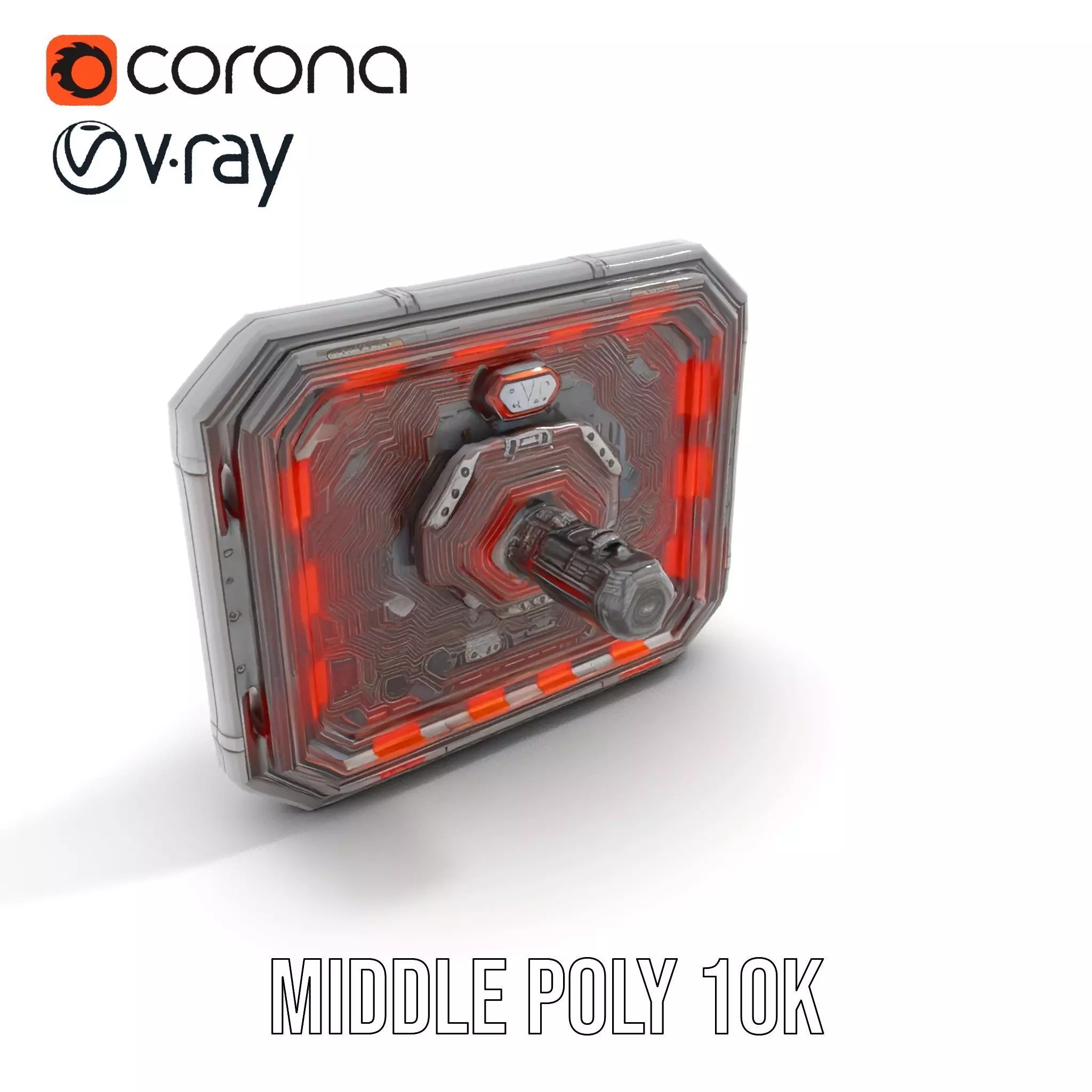 Futuristic Circuit Panel model pack Low-poly 3D model_5