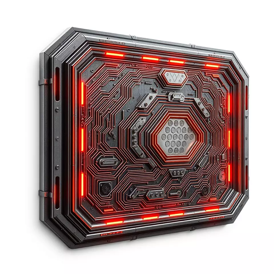 Futuristic Circuit Panel model pack Low-poly 3D model_2
