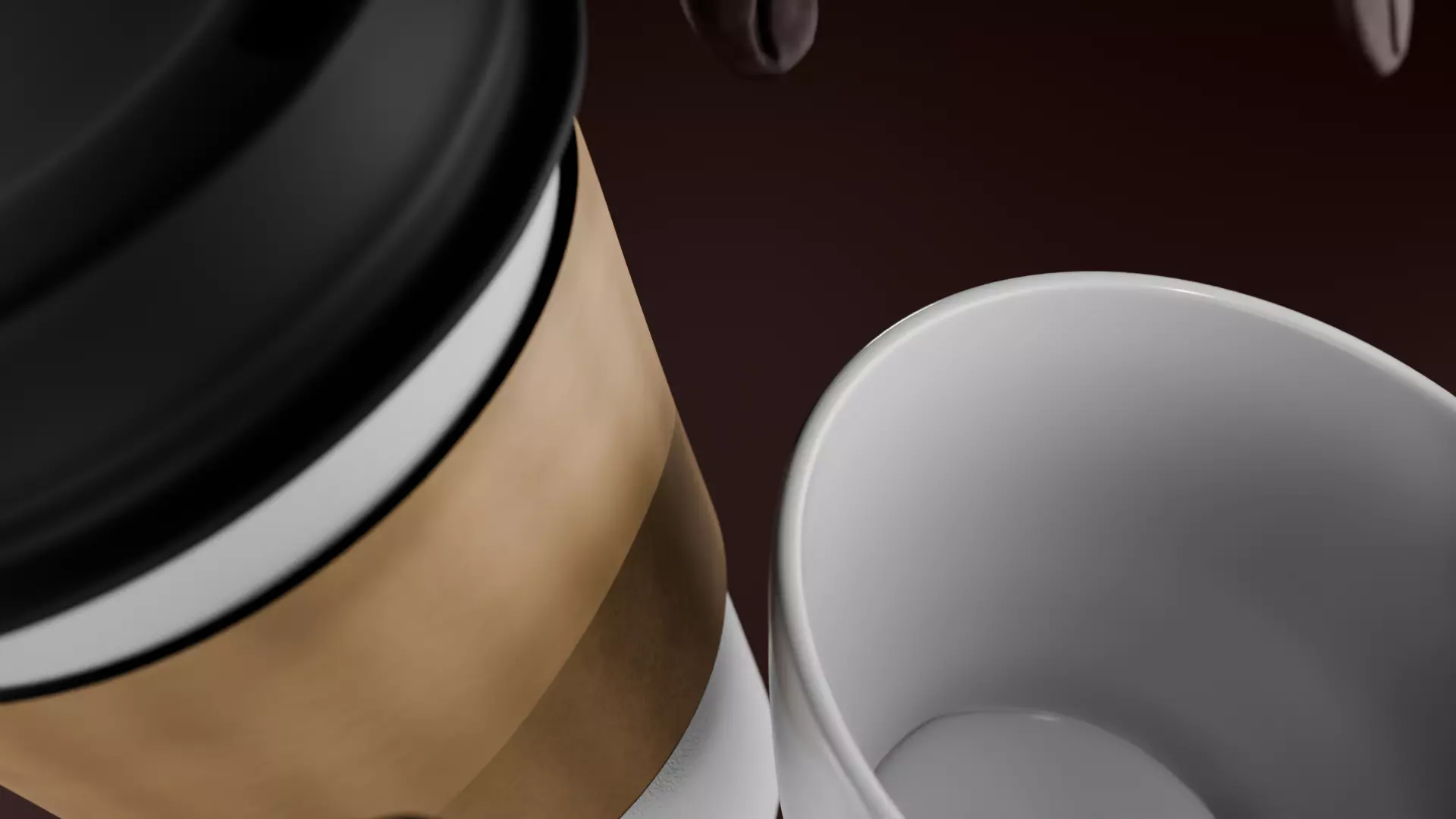 Coffee Mug and Paper Cup 3D  3D model_4