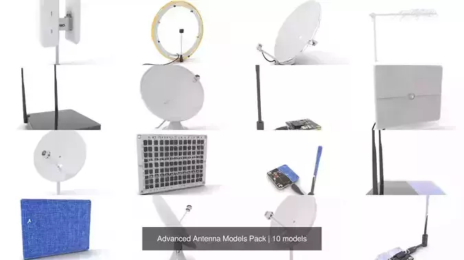 Advanced Antenna Models Pack 3D Model Collection