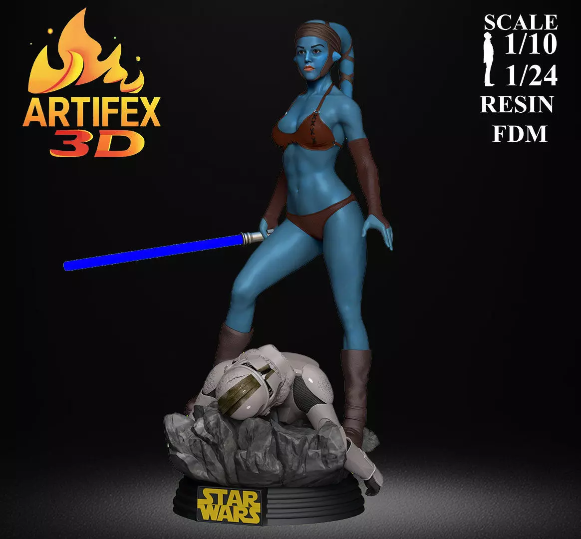 Aayla Secura 3D print model_8