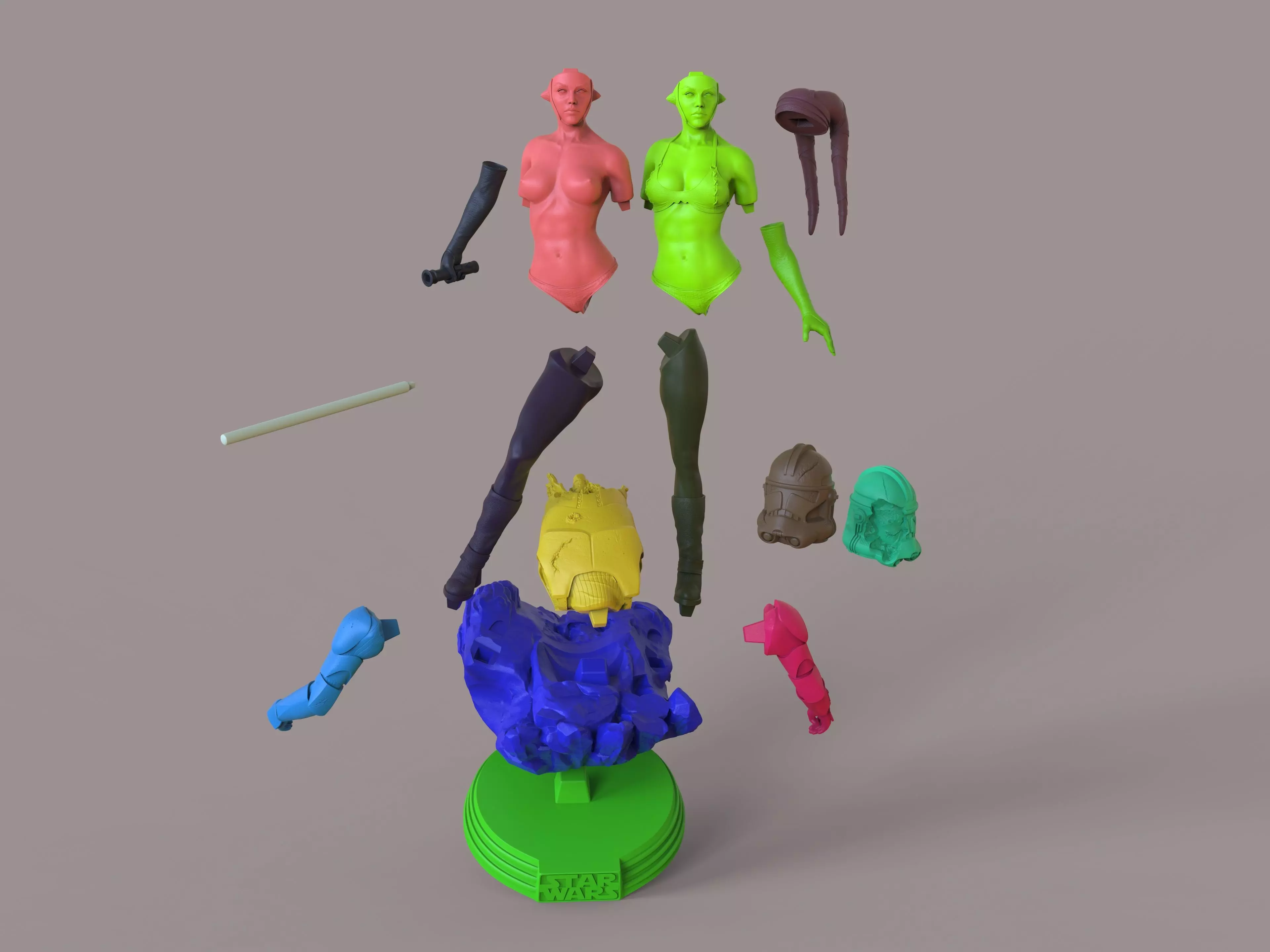 Aayla Secura 3D print model_5