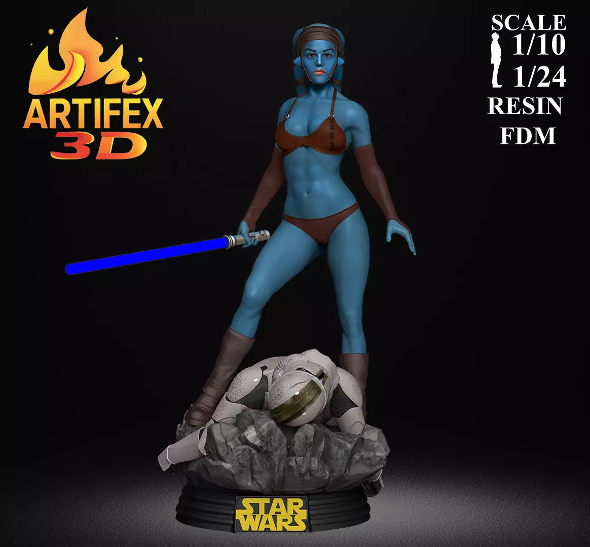 Aayla Secura 3D print model_12