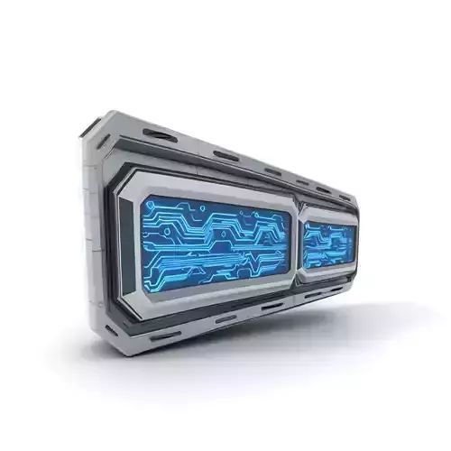 Futuristic Circuit Wall model pack Low-poly 3D model