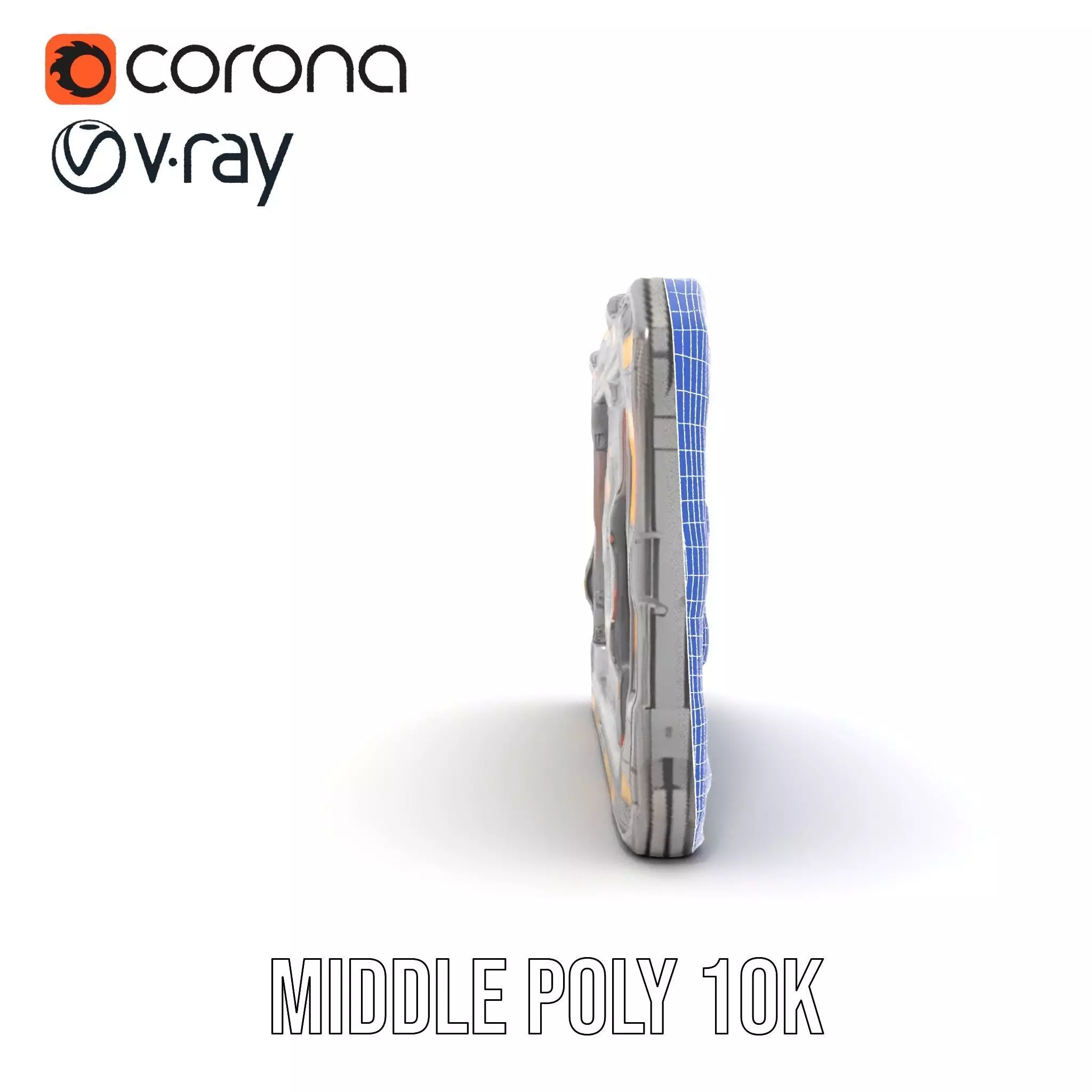 Futuristic Orange Panel model pack Low-poly 3D model_23