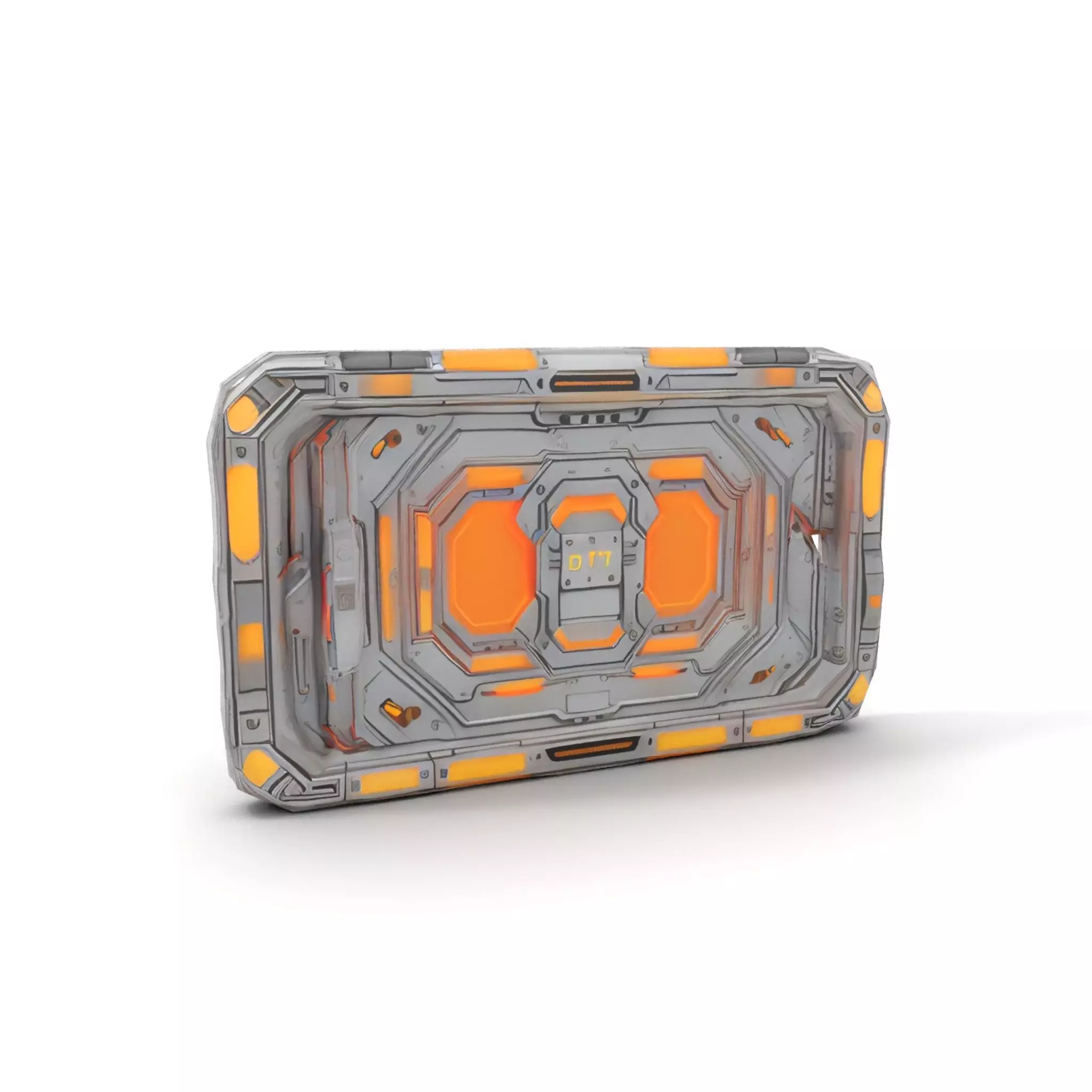 Futuristic Orange Panel model pack Low-poly 3D model_14