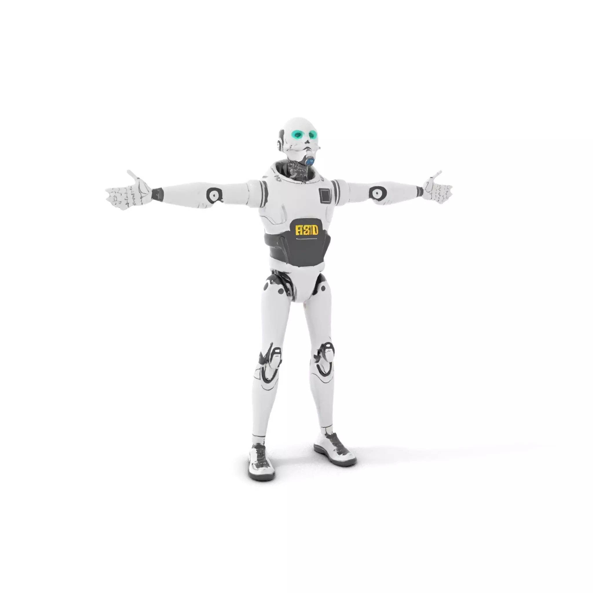 Advanced Silver Robot model pack Low-poly 3D model_6