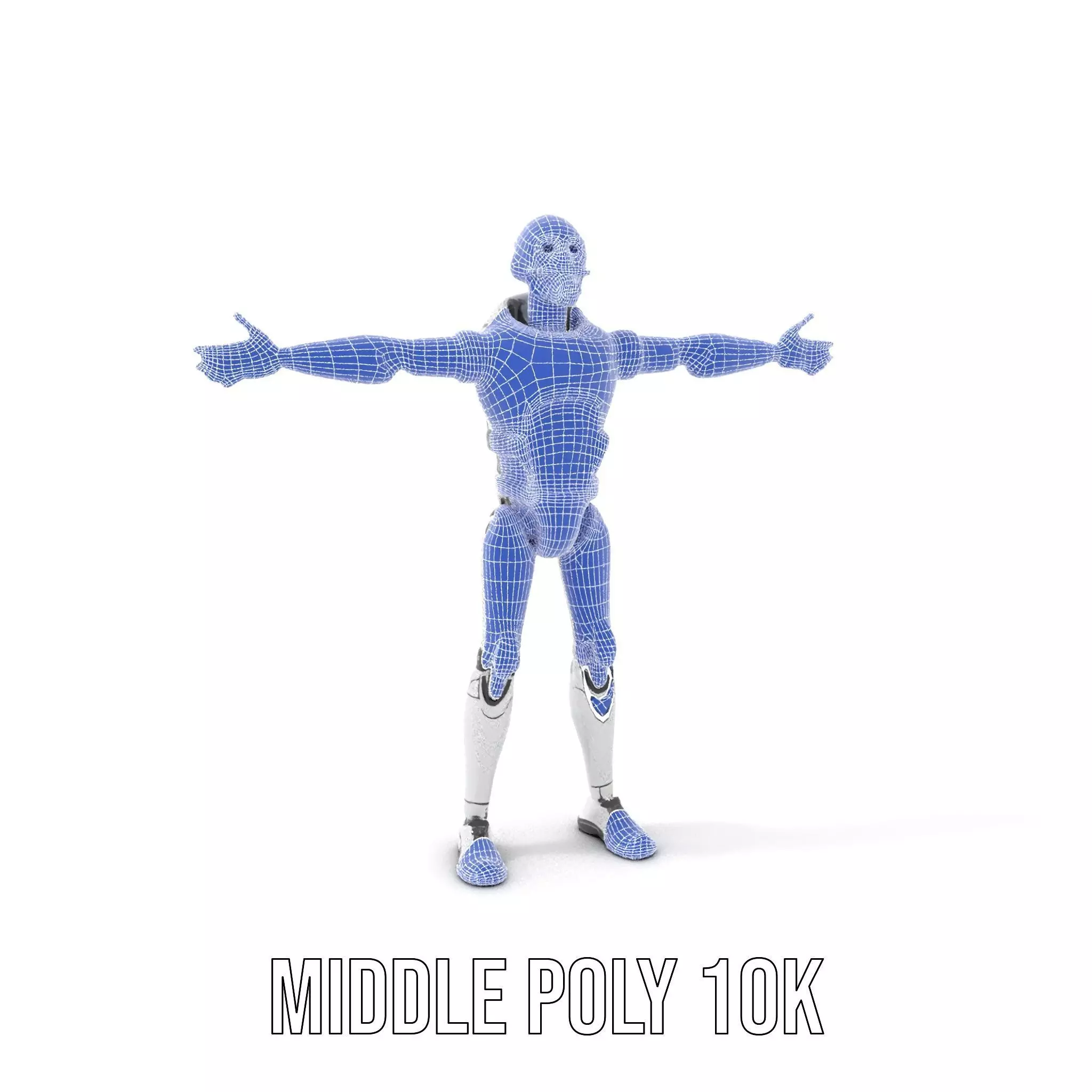 Advanced Silver Robot model pack Low-poly 3D model_29
