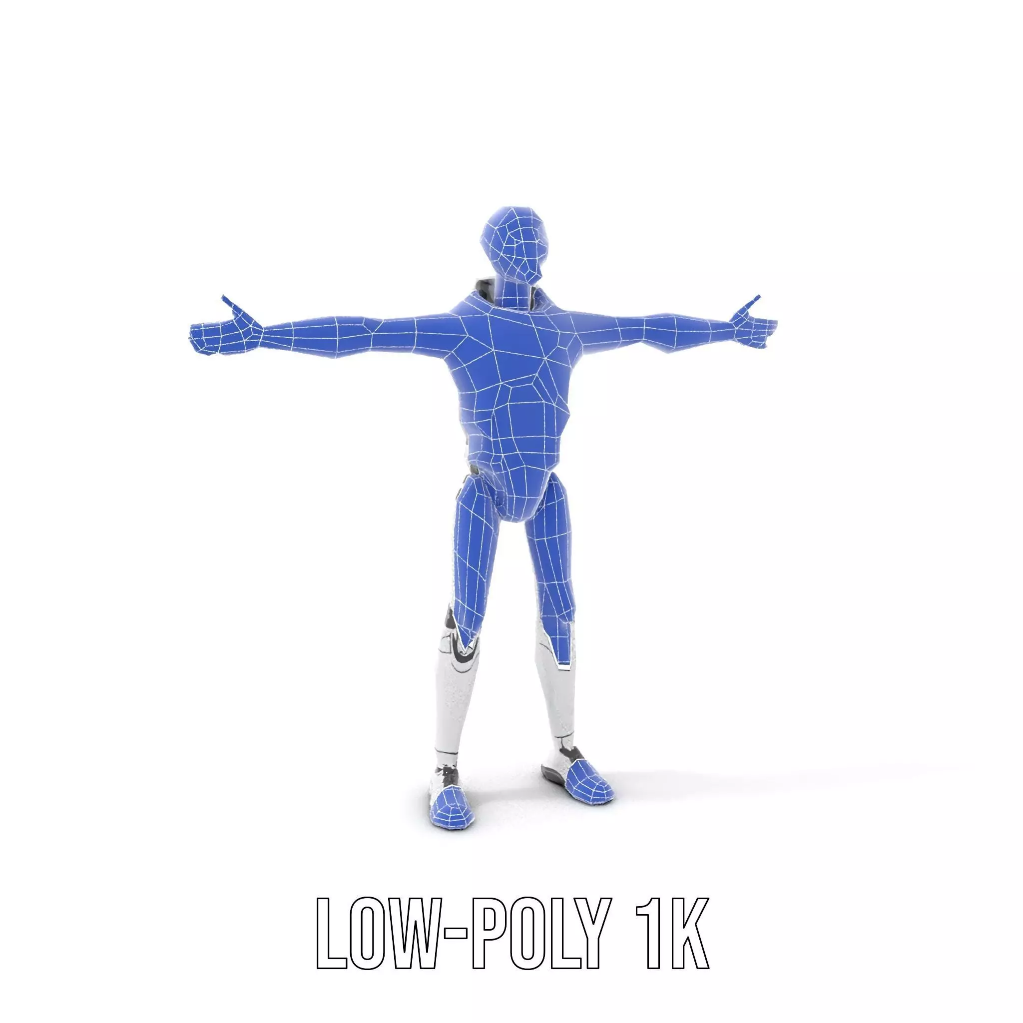Advanced Silver Robot model pack Low-poly 3D model_19