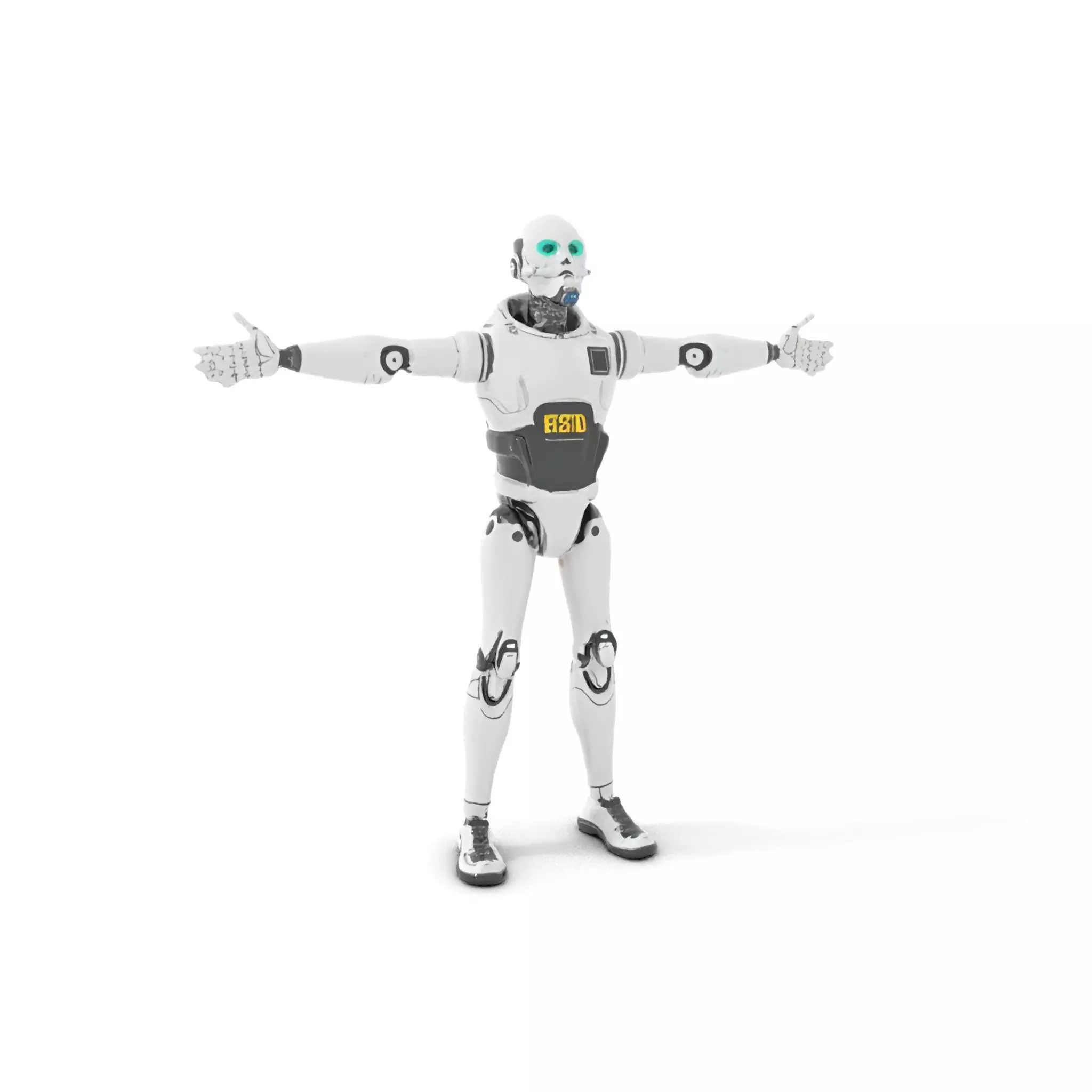 Advanced Silver Robot model pack Low-poly 3D model_0