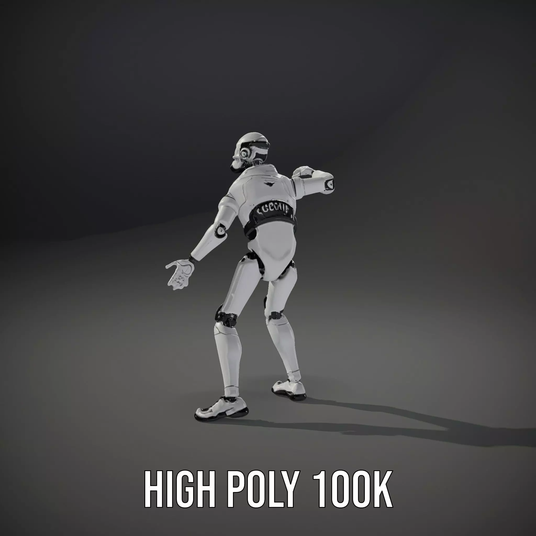 Advanced Silver Robot model pack Low-poly 3D model_8