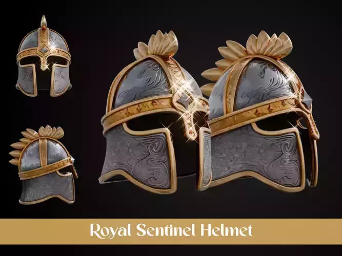 Stylized Numeror Helmet - Royal Sentinel