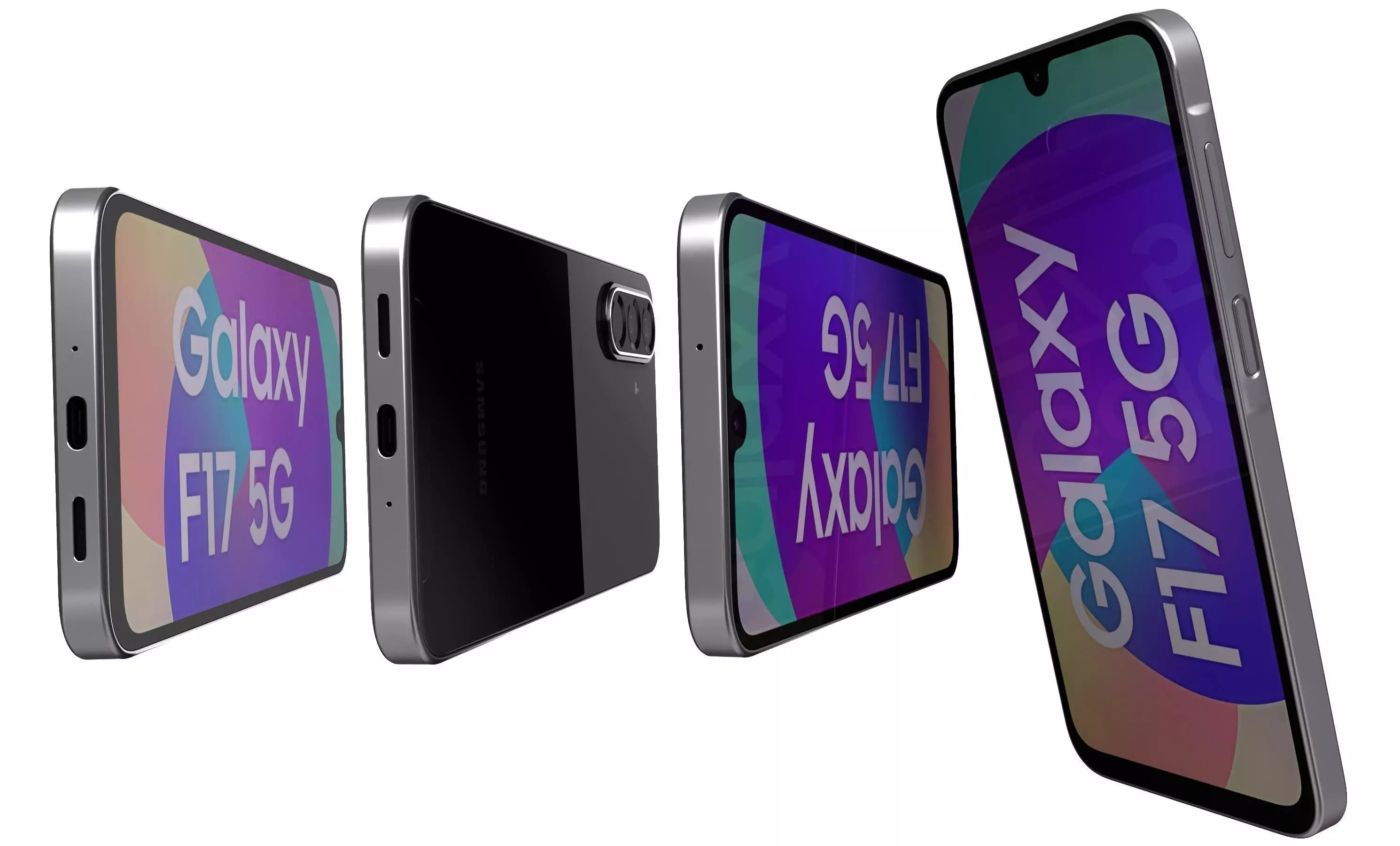 Samsung Galaxy F17 5G Neo Black 3D model_7