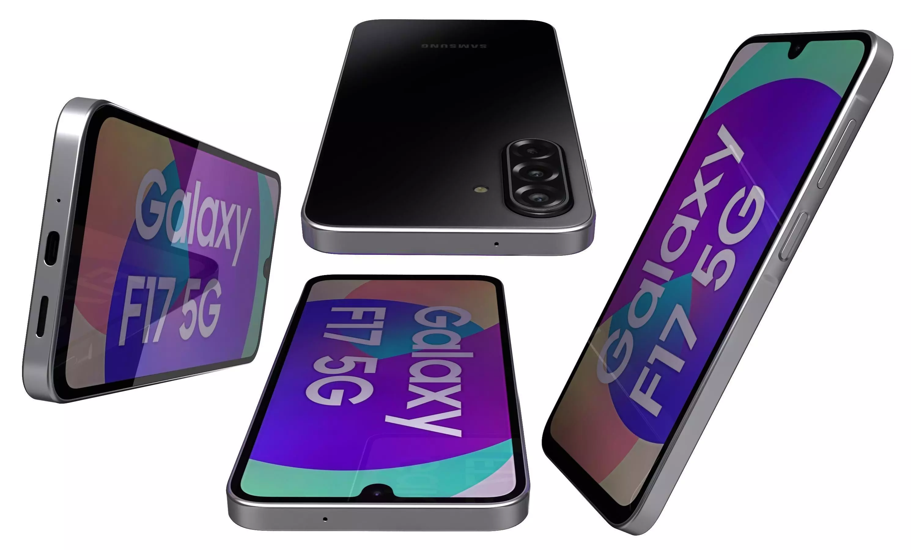 Samsung Galaxy F17 5G Neo Black 3D model_8