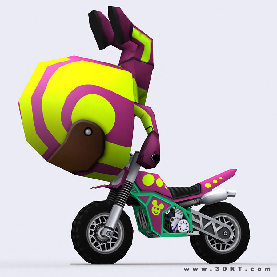 3DRT-Chibii racers - Dirt bikes Low-poly 3D model_7
