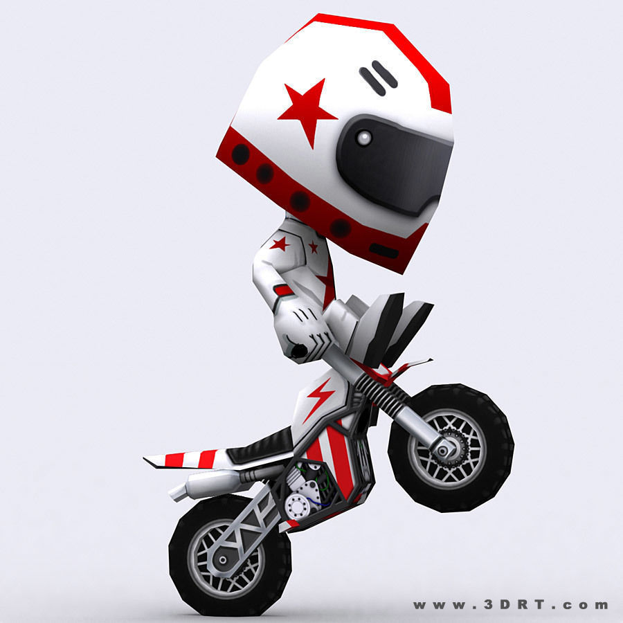 3DRT-Chibii racers - Dirt bikes Low-poly 3D model_15