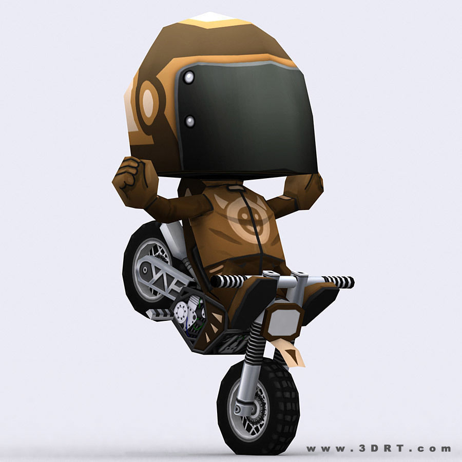 3DRT-Chibii racers - Dirt bikes Low-poly 3D model_5