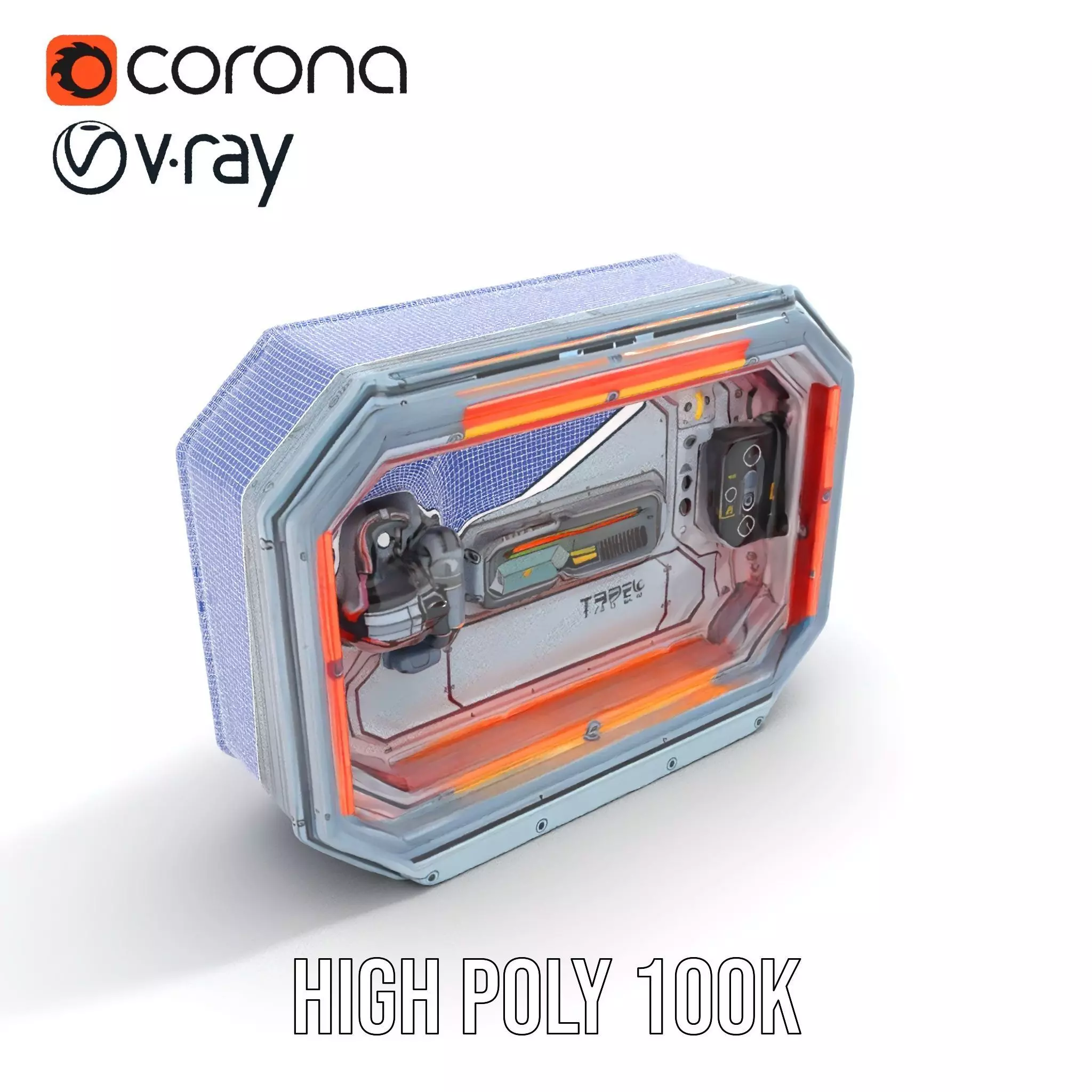 Futuristic Control Panel model pack Low-poly 3D model_28