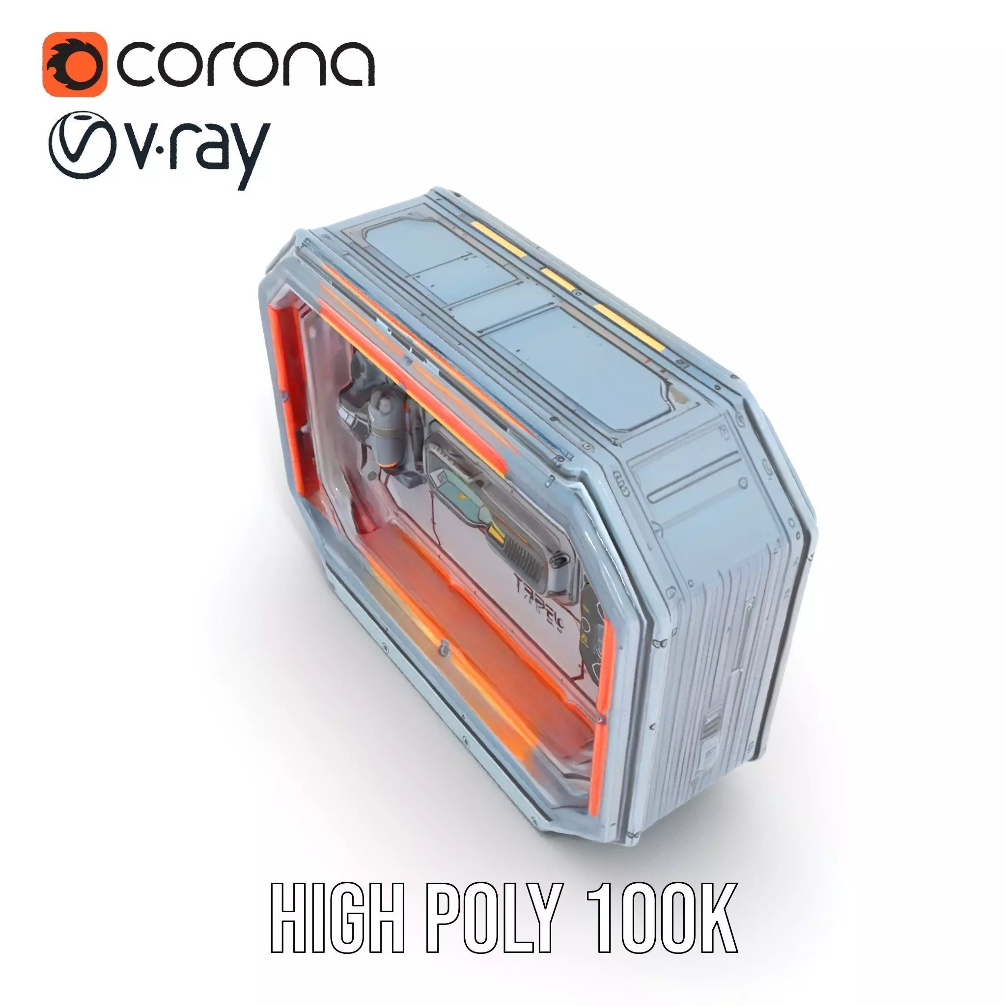 Futuristic Control Panel model pack Low-poly 3D model_22