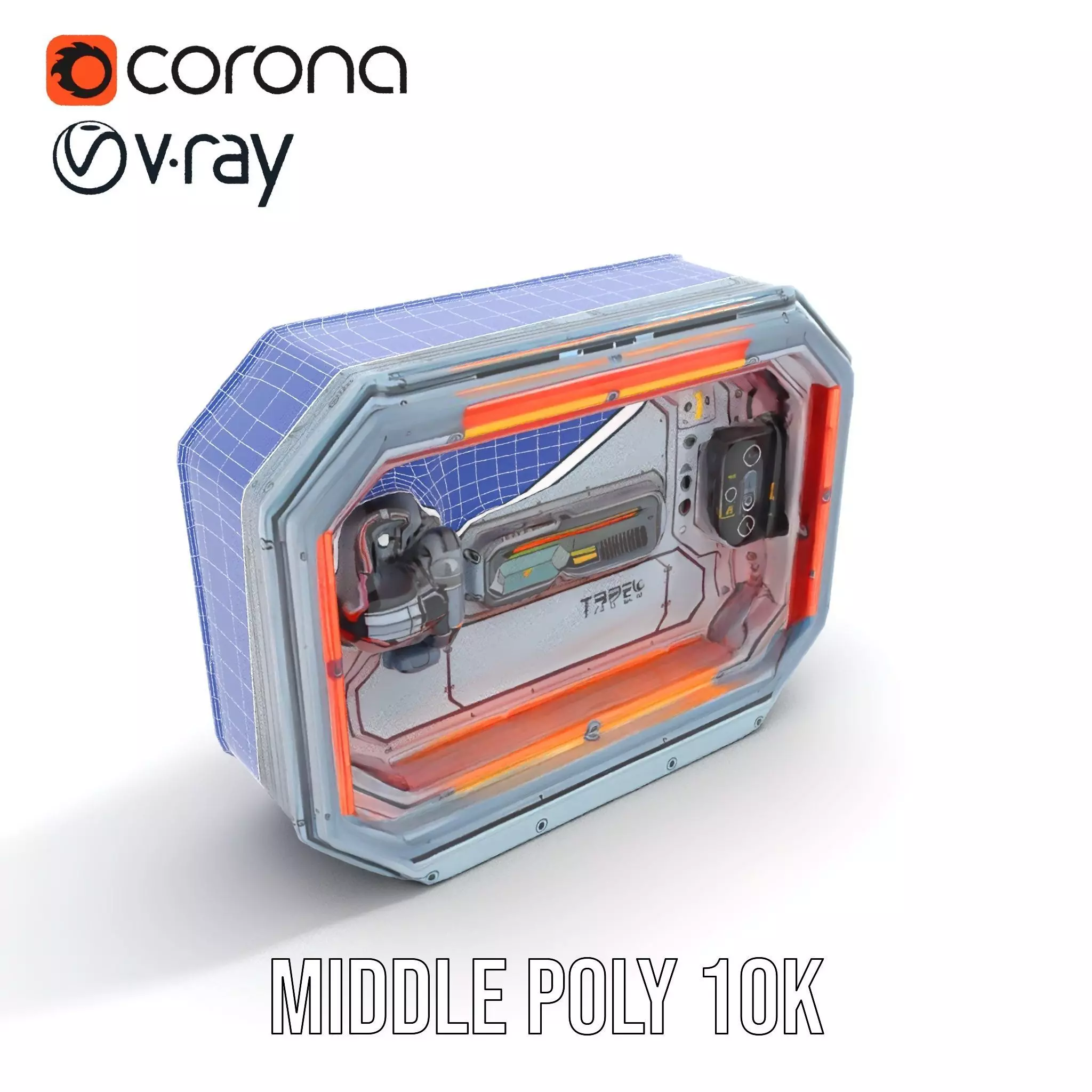 Futuristic Control Panel model pack Low-poly 3D model_29