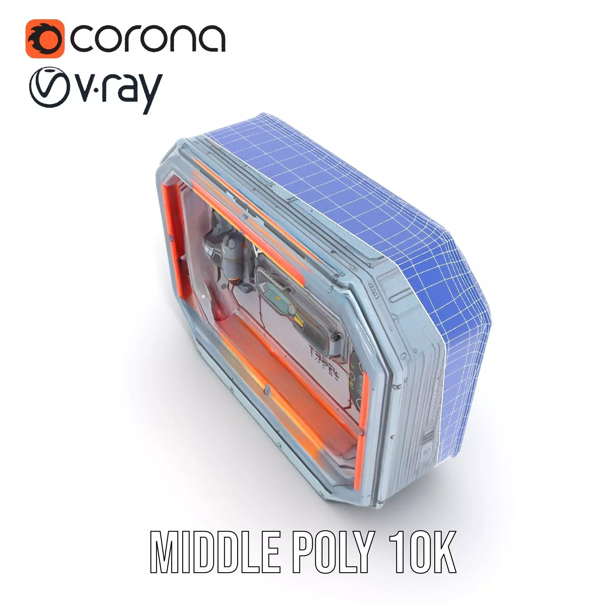 Futuristic Control Panel model pack Low-poly 3D model_20