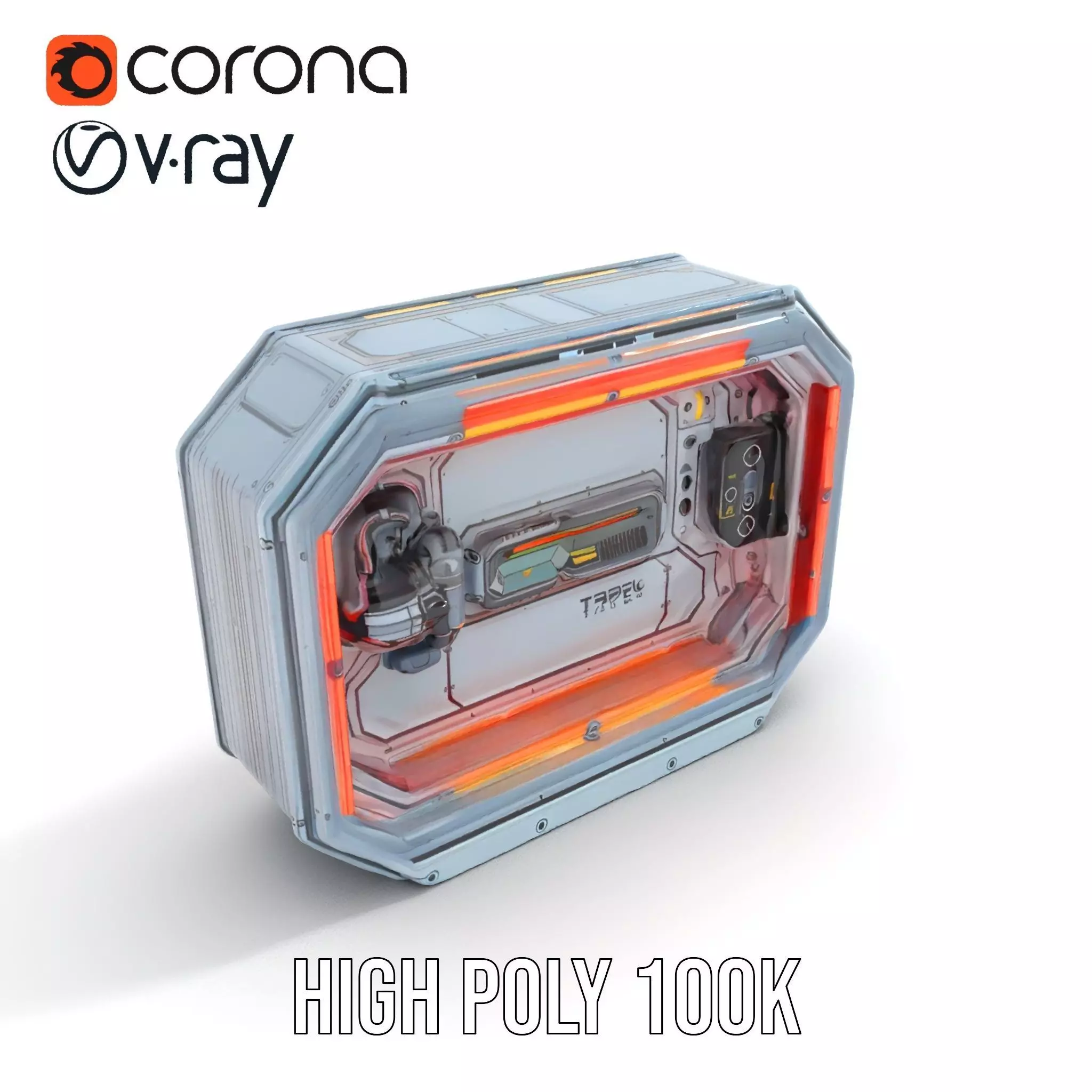 Futuristic Control Panel model pack Low-poly 3D model_25