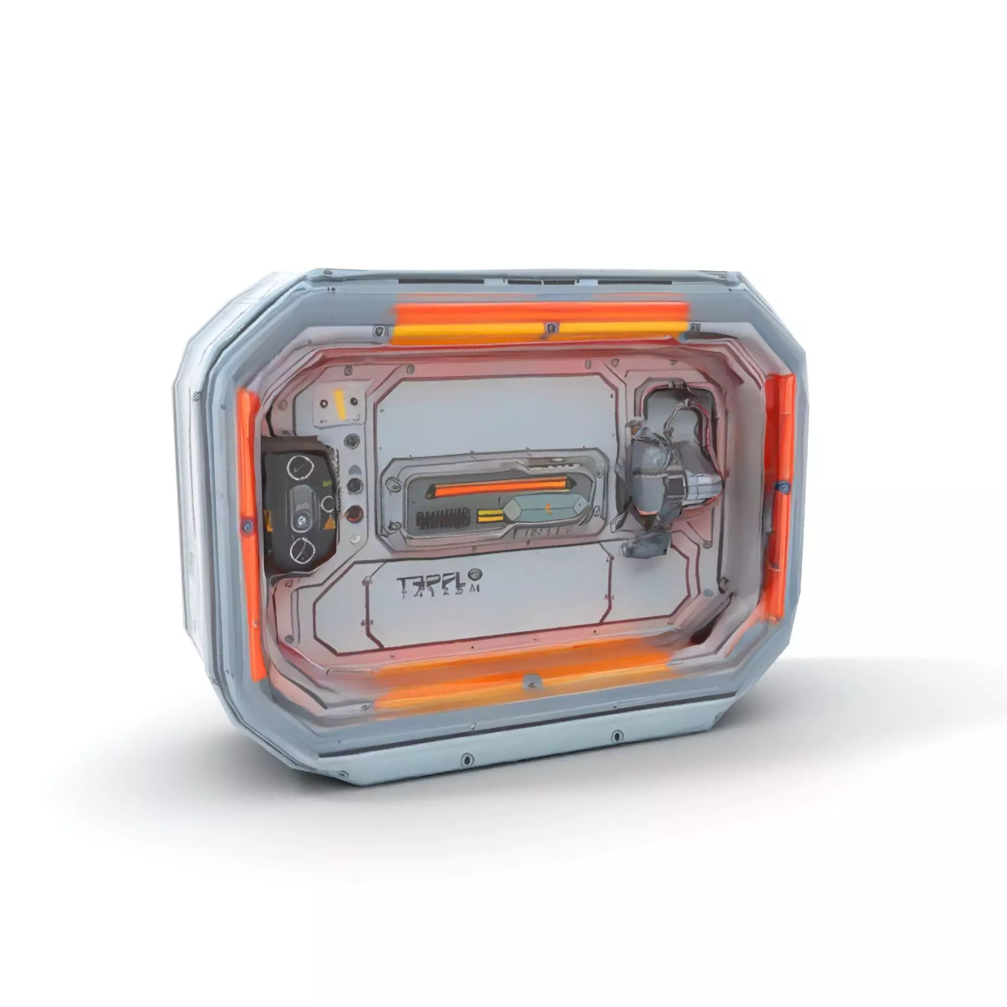 Futuristic Control Panel model pack Low-poly 3D model_9