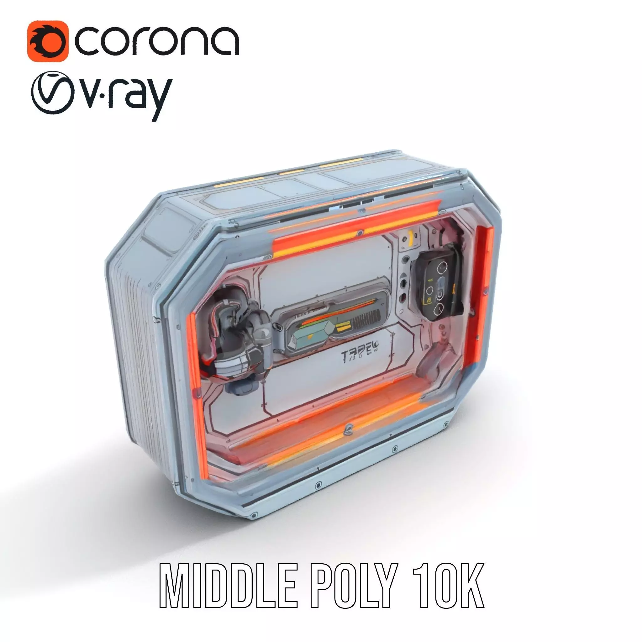 Futuristic Control Panel model pack Low-poly 3D model_11