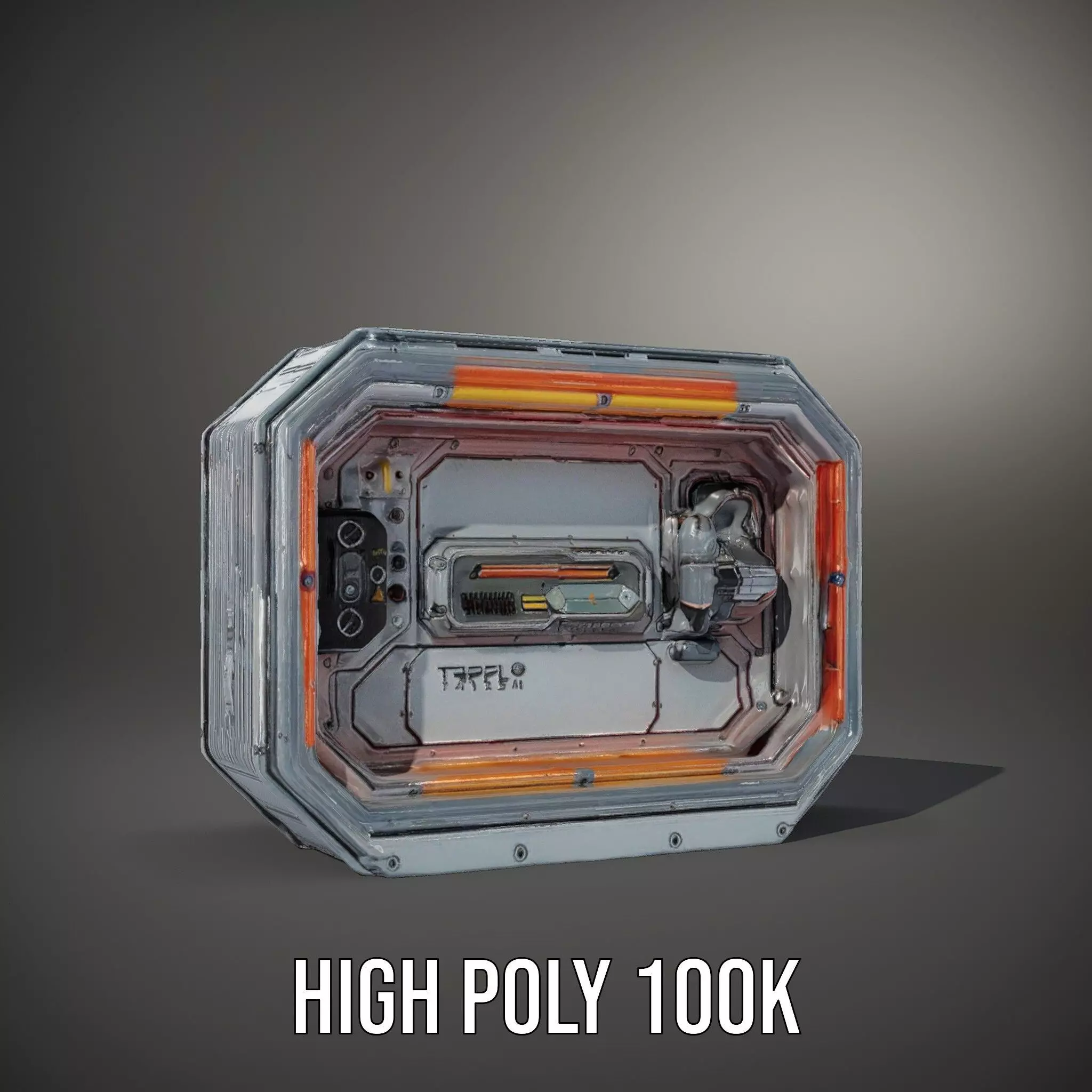 Futuristic Control Panel model pack Low-poly 3D model_10