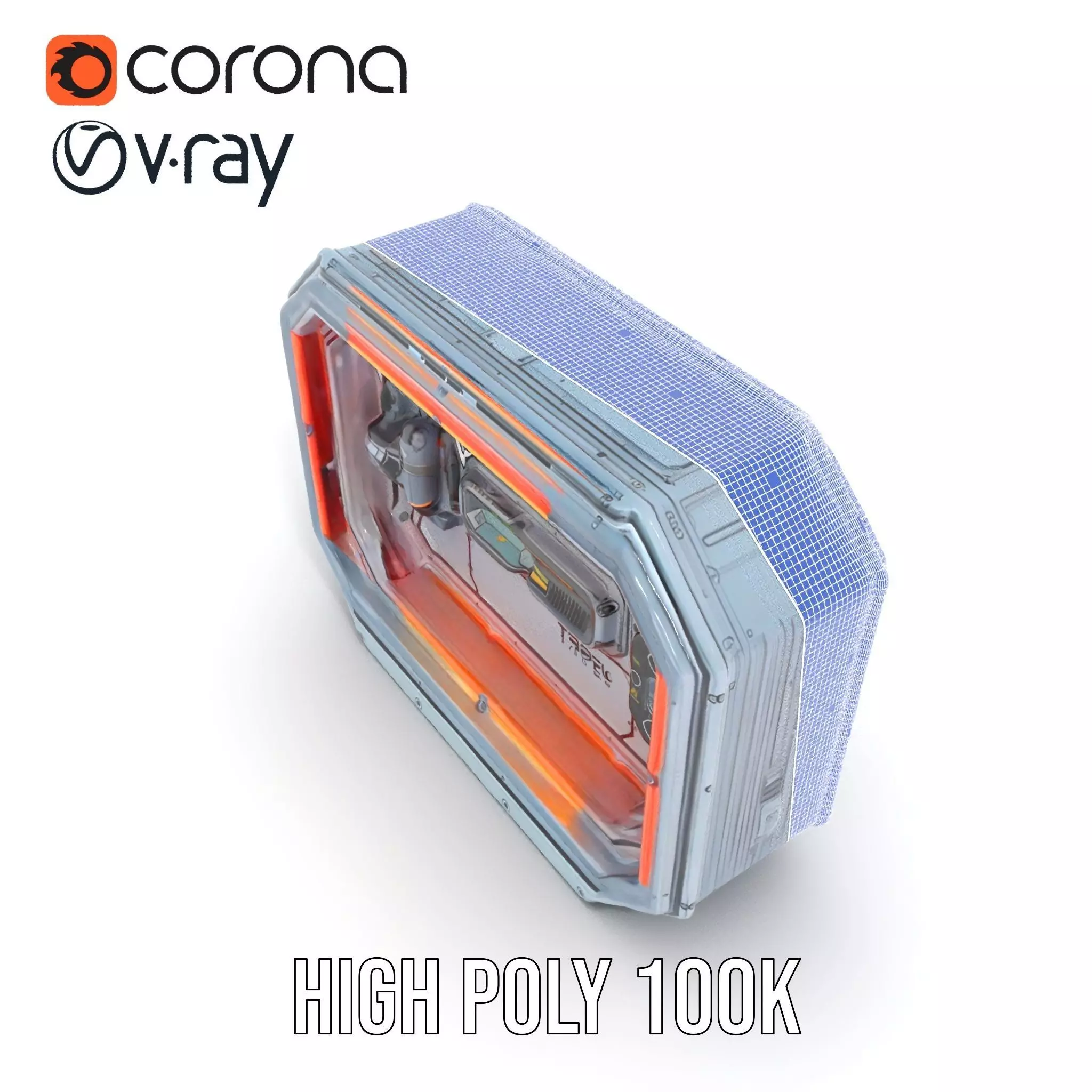 Futuristic Control Panel model pack Low-poly 3D model_33