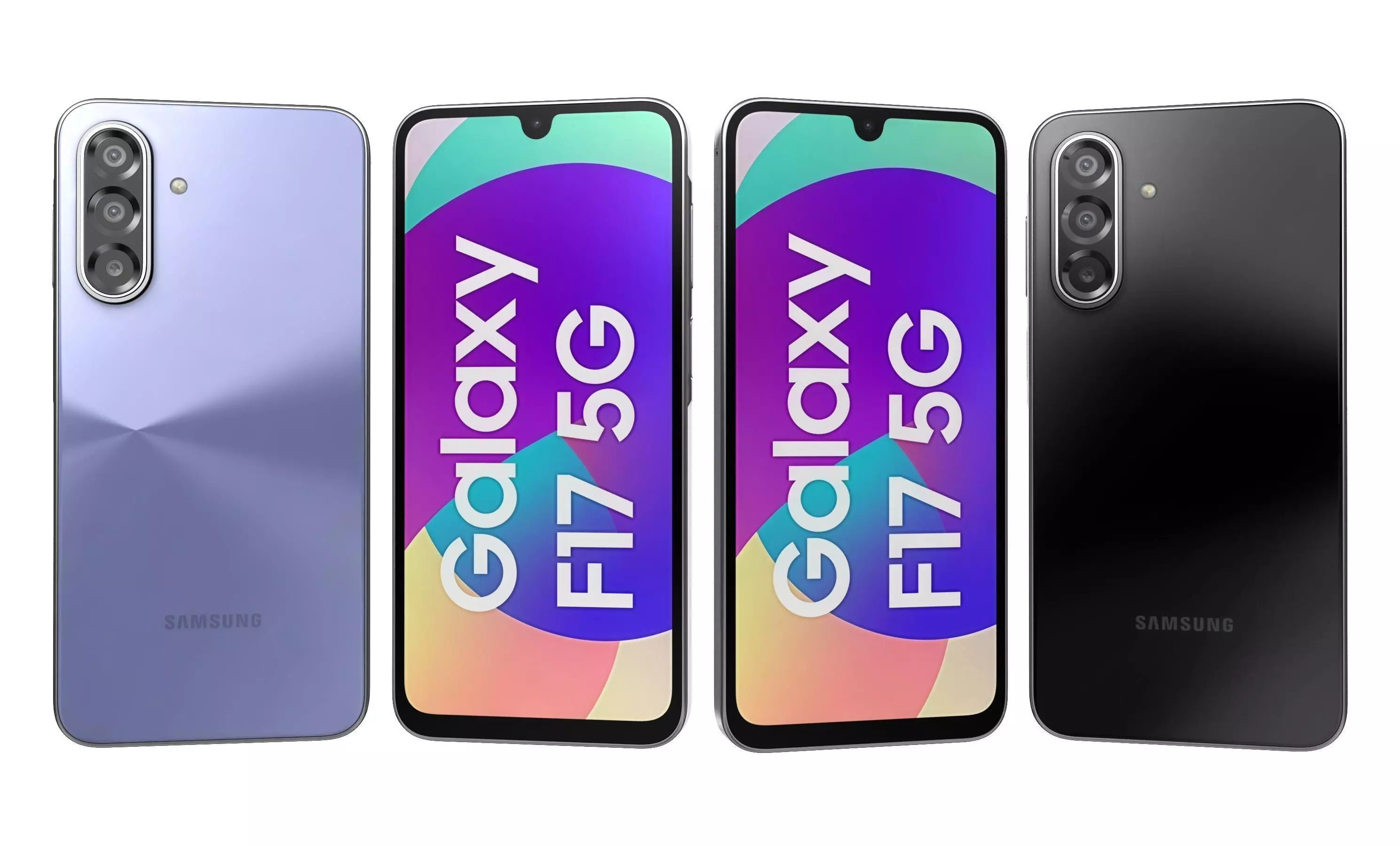 Samsung Galaxy F17 5G Neo Black And Violet Pop 3D model_0