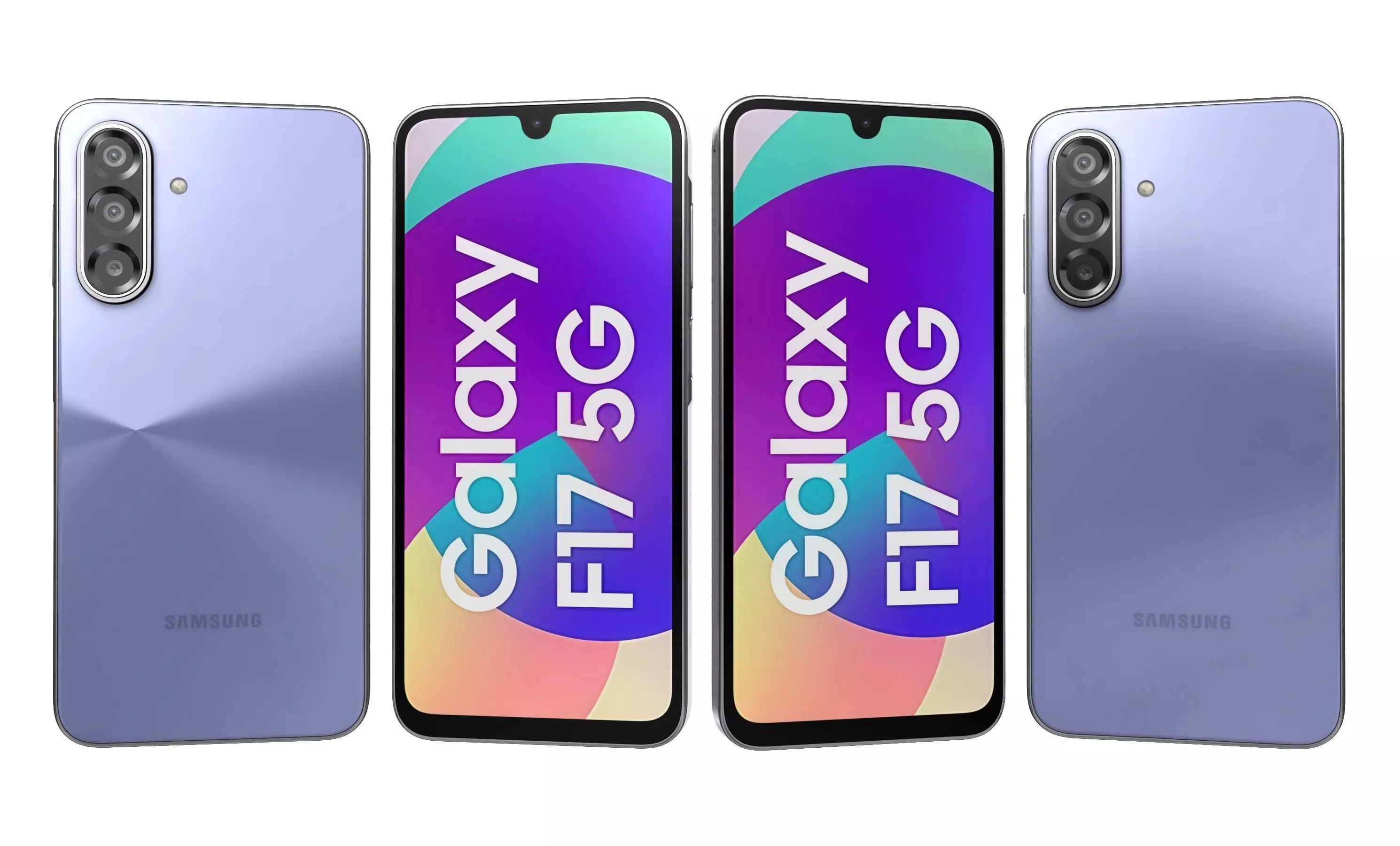 Samsung Galaxy F17 5G Neo Black And Violet Pop 3D model_1