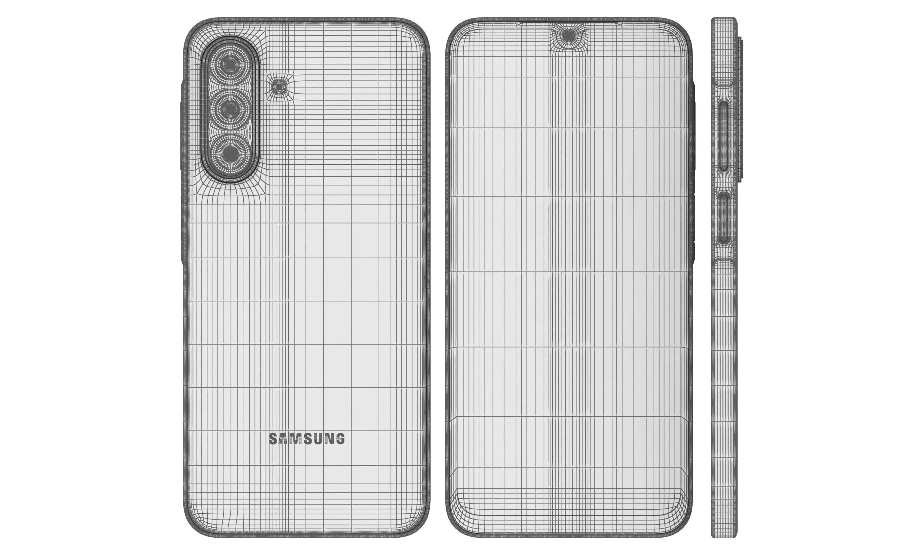 Samsung Galaxy F17 5G Neo Black And Violet Pop 3D model_6