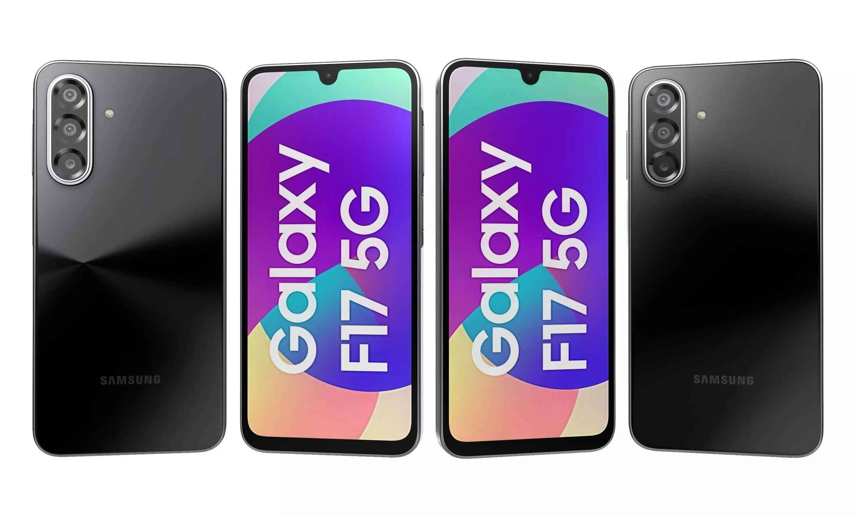 Samsung Galaxy F17 5G Neo Black And Violet Pop 3D model_2