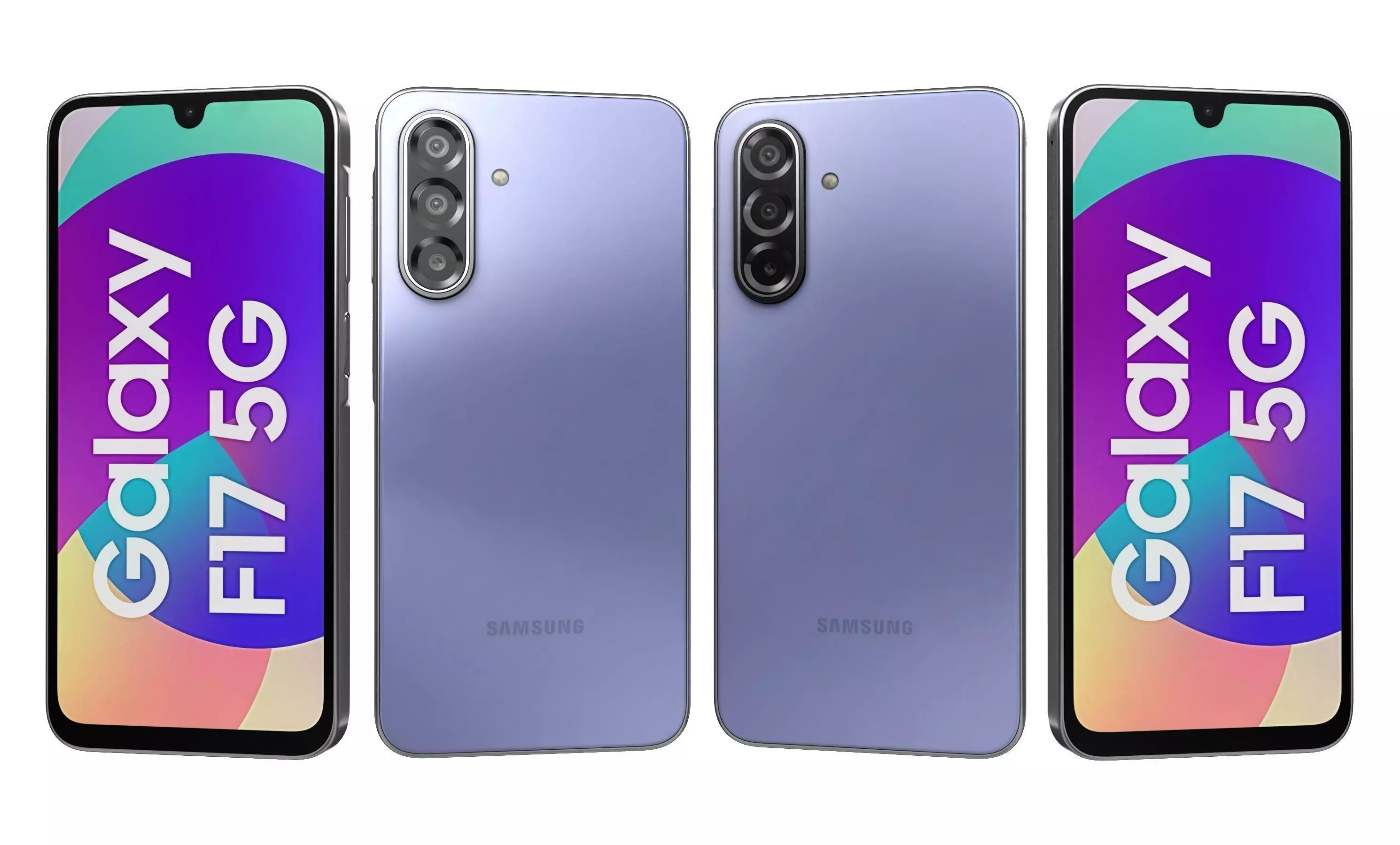 Samsung Galaxy F17 5G Neo Black And Violet Pop 3D model_3