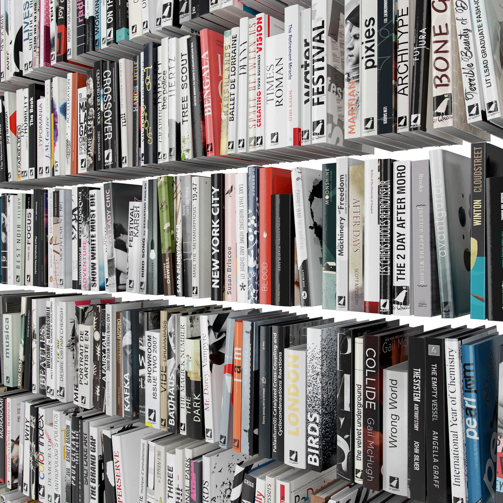 Books 300 pieces 3D model_6