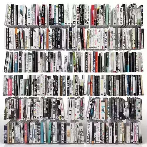 Books 300 pieces 3D model