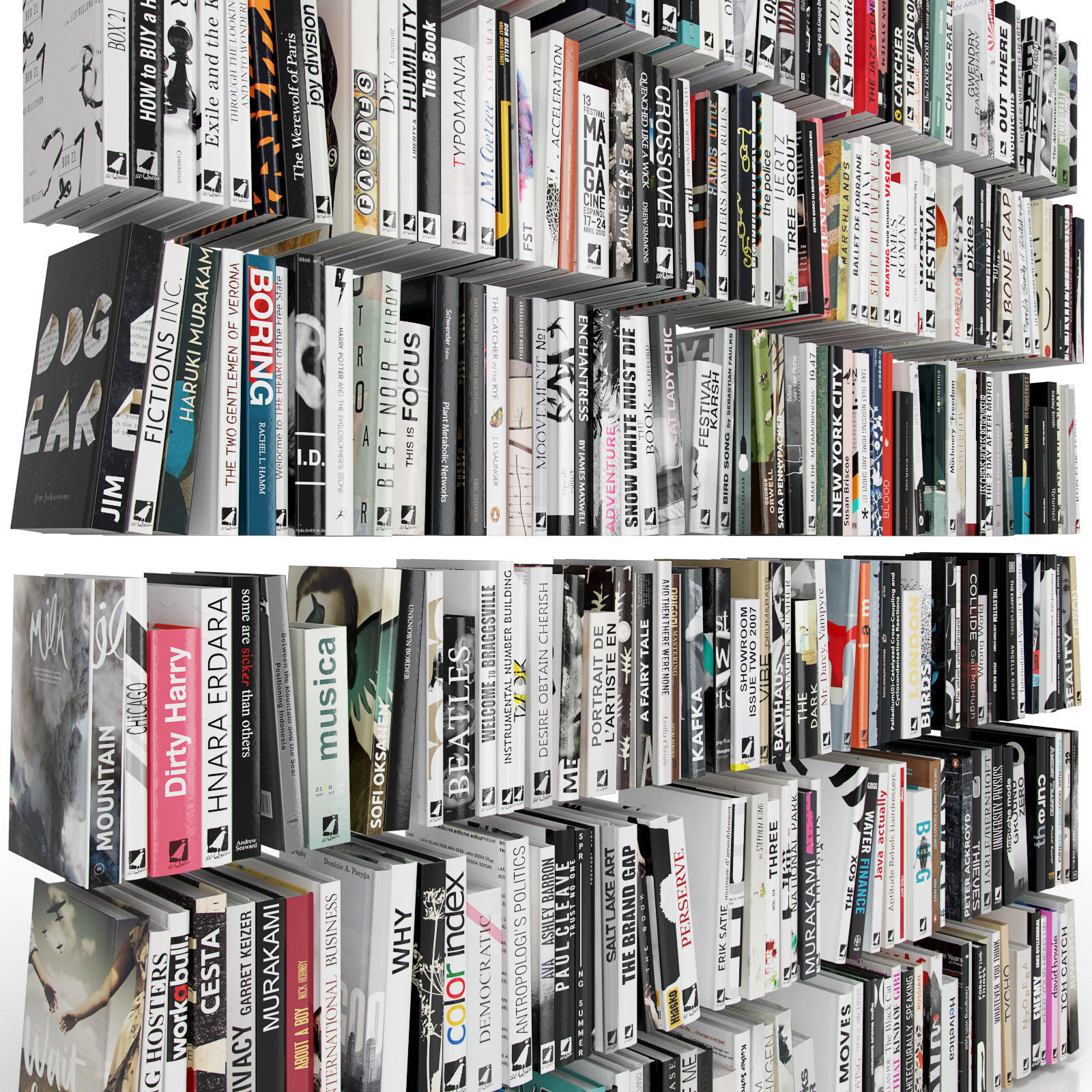 Books 300 pieces 3D model_3