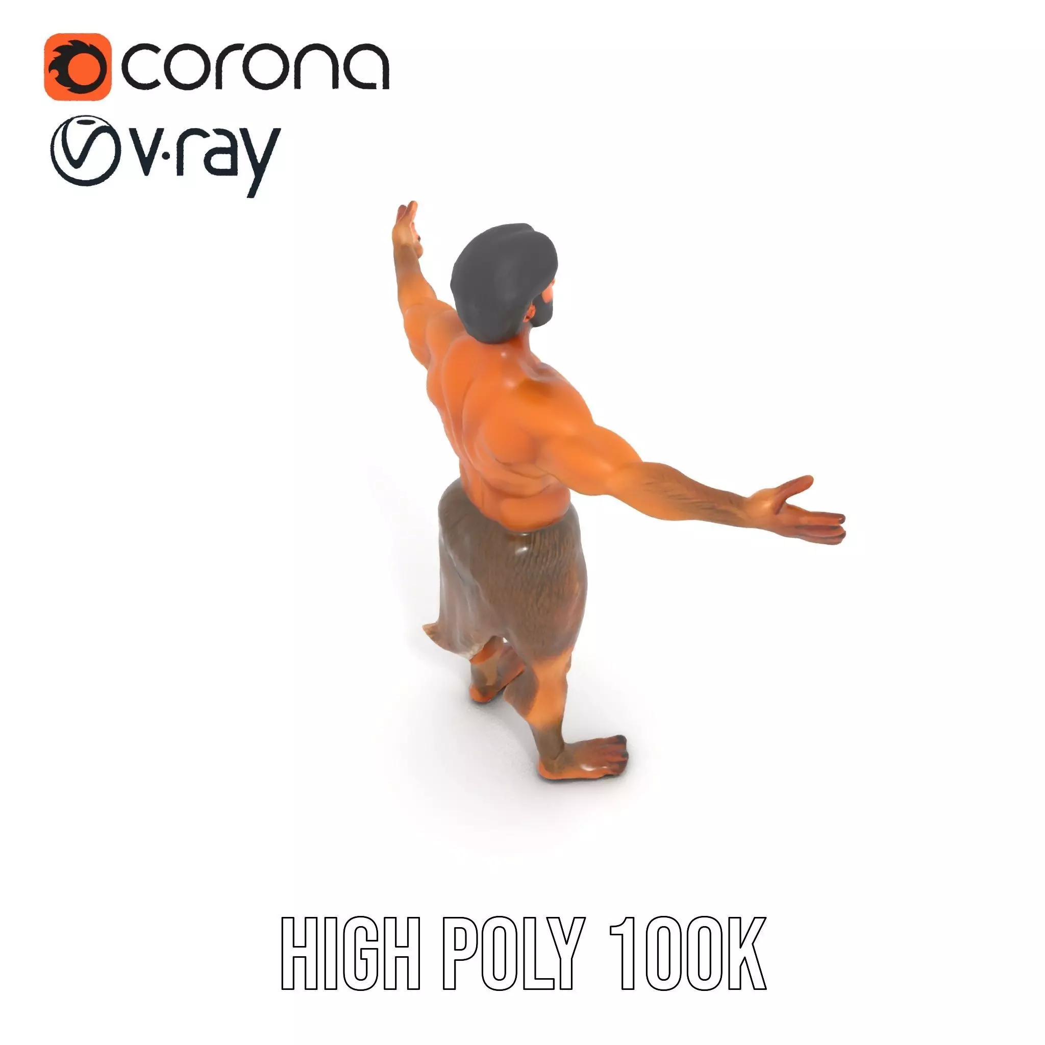 Forest Satyr Character model pack Low-poly 3D model_26