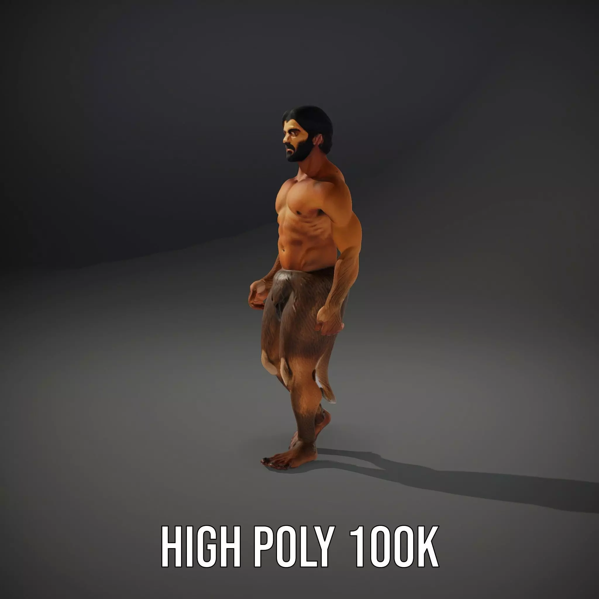 Forest Satyr Character model pack Low-poly 3D model_8