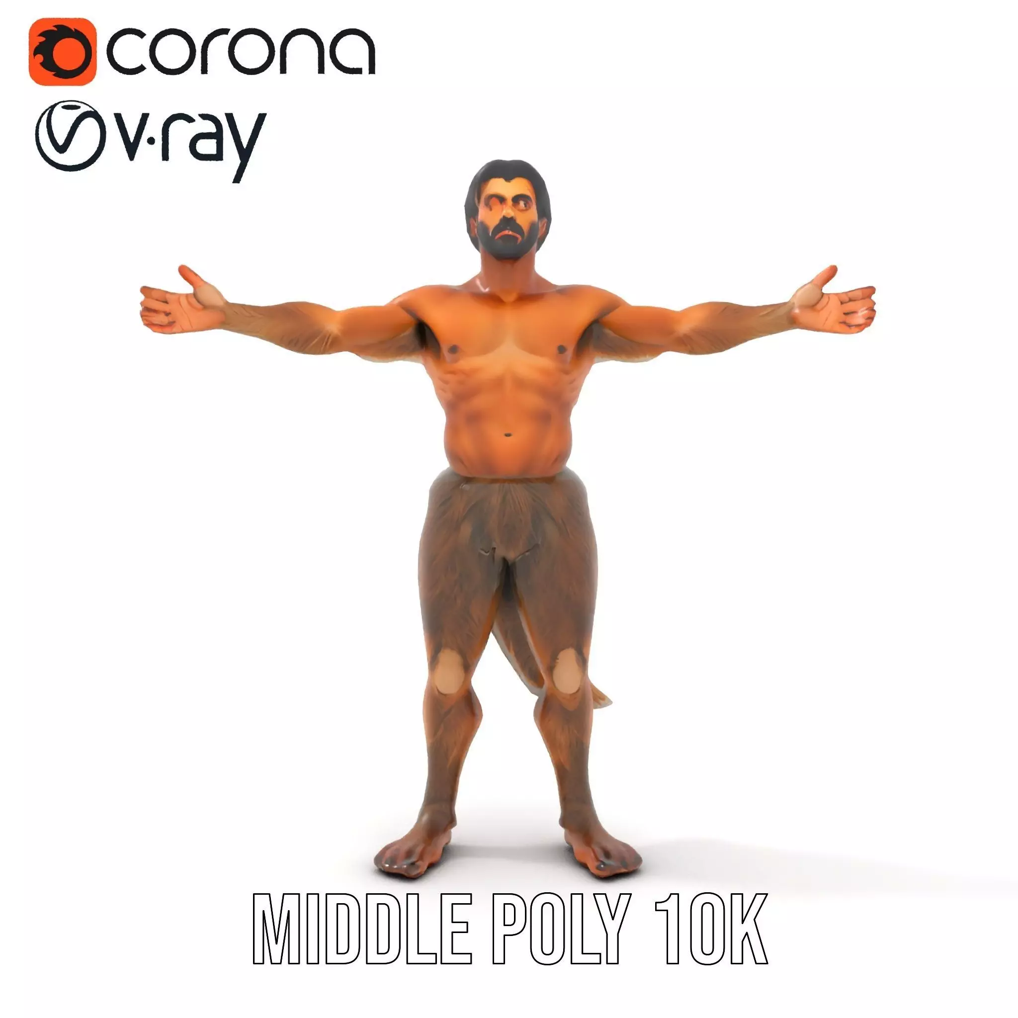 Forest Satyr Character model pack Low-poly 3D model_21