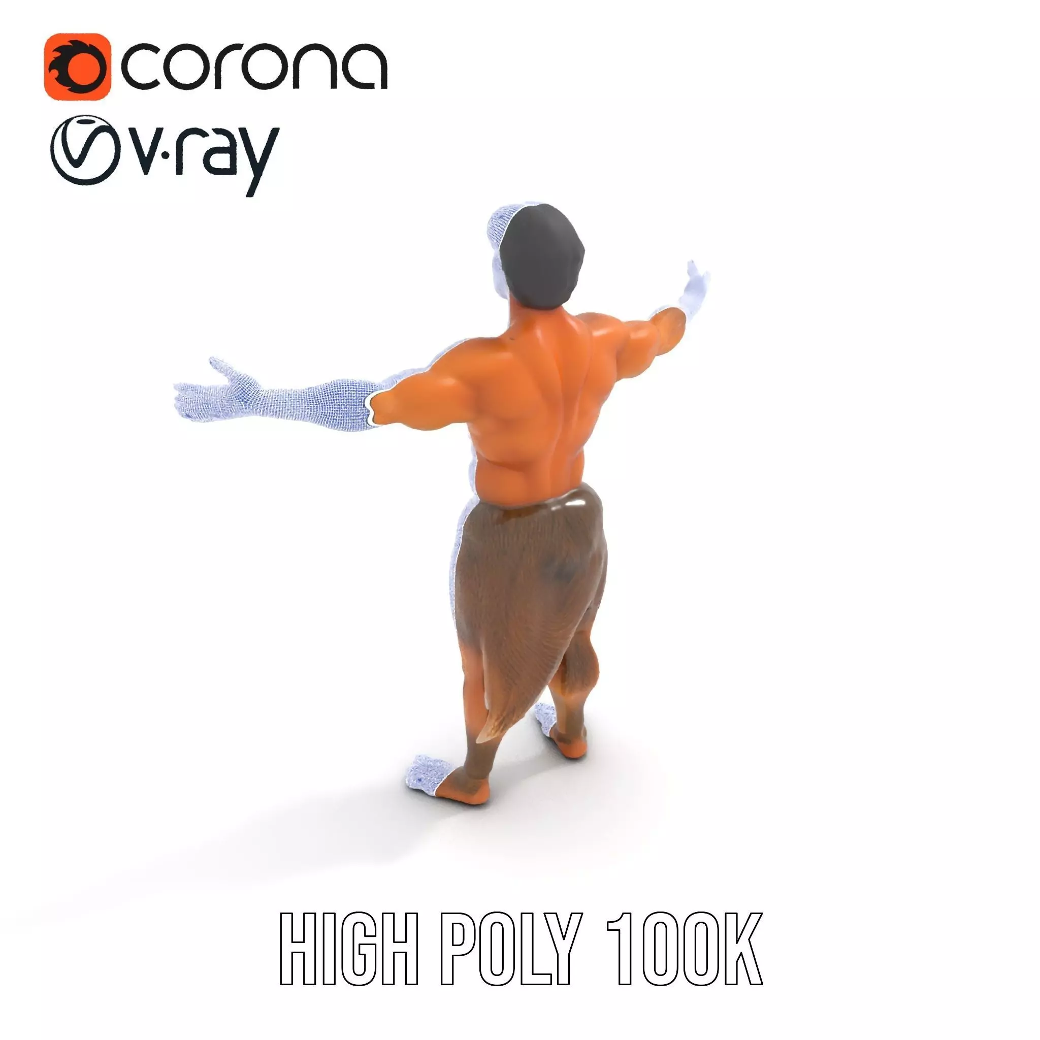 Forest Satyr Character model pack Low-poly 3D model_33