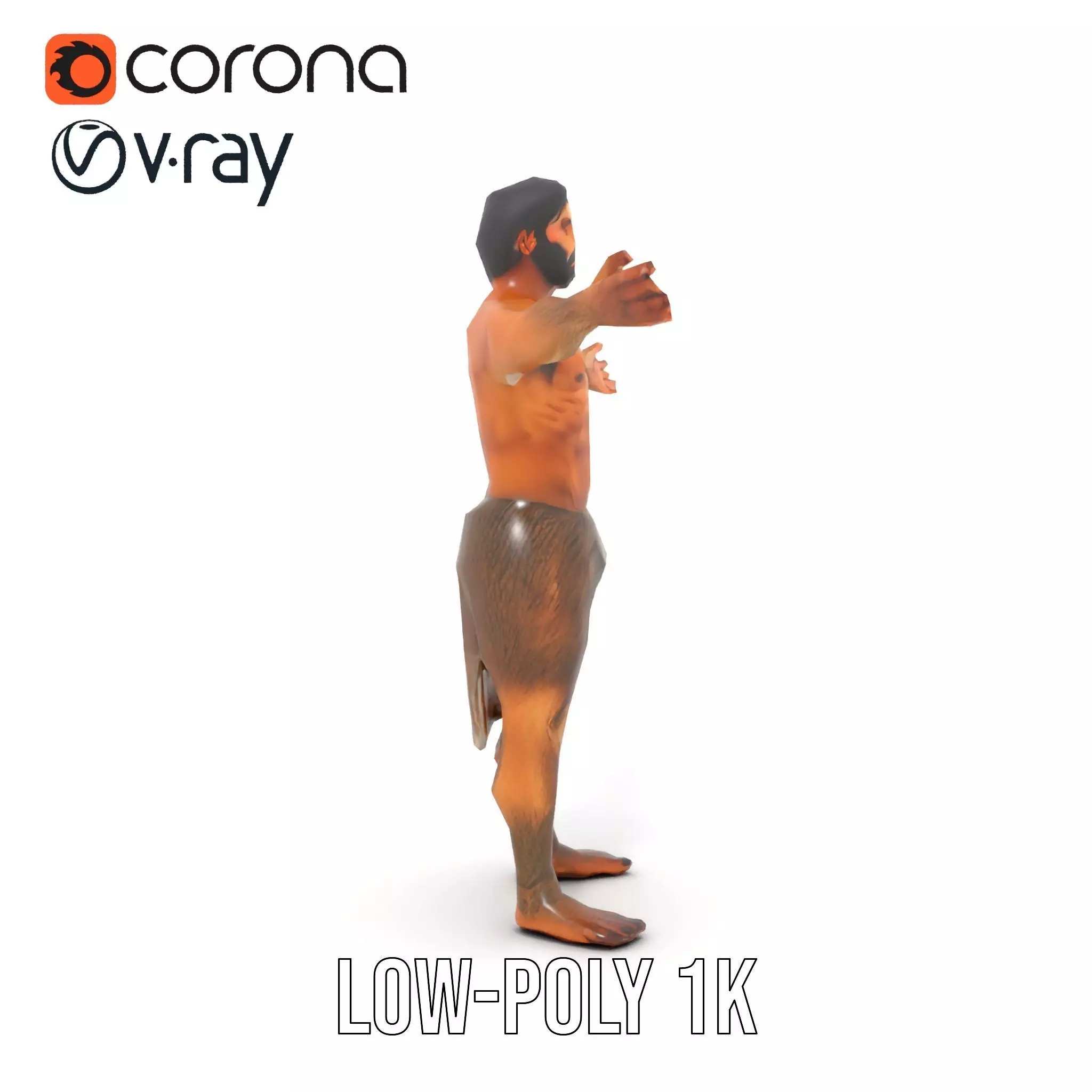 Forest Satyr Character model pack Low-poly 3D model_7