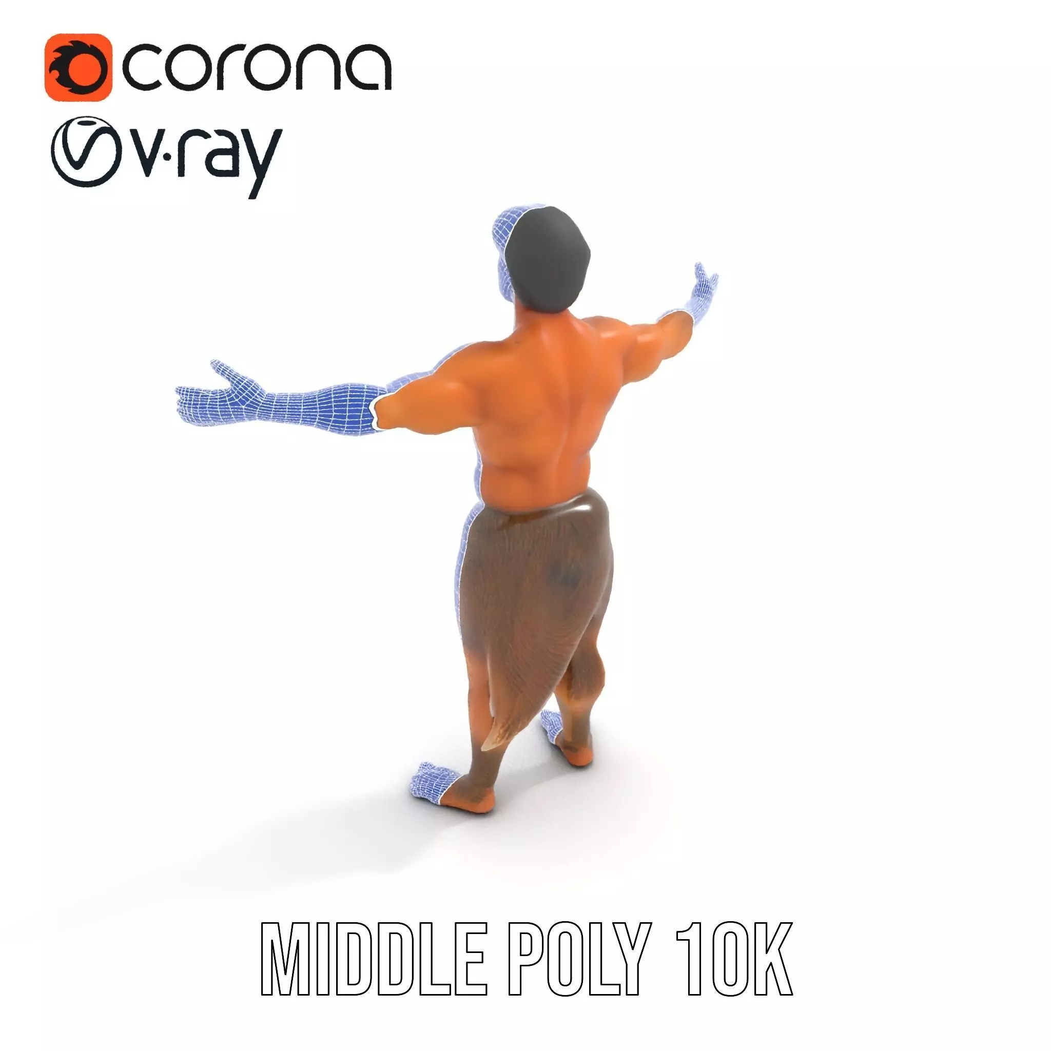 Forest Satyr Character model pack Low-poly 3D model_24