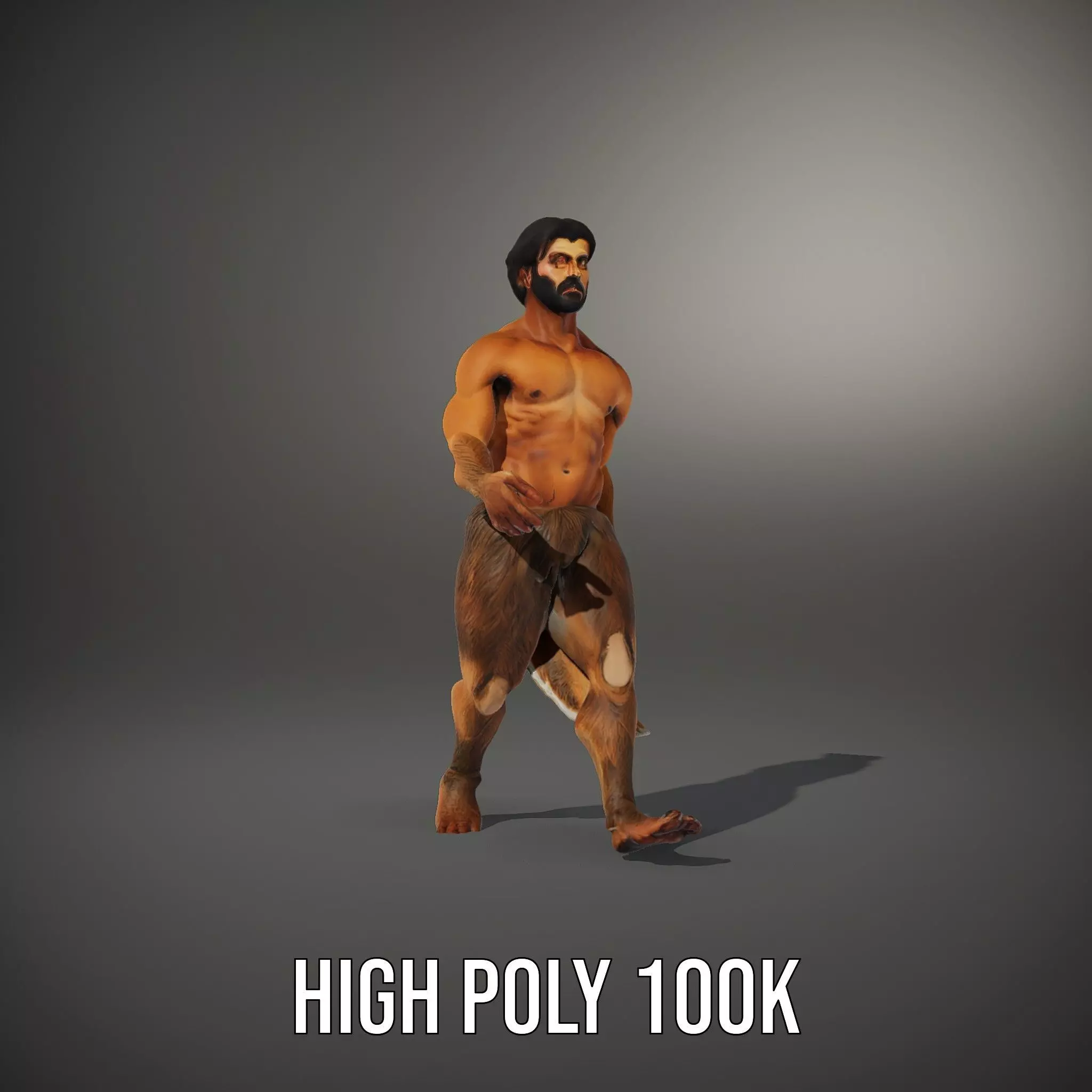 Forest Satyr Character model pack Low-poly 3D model_10
