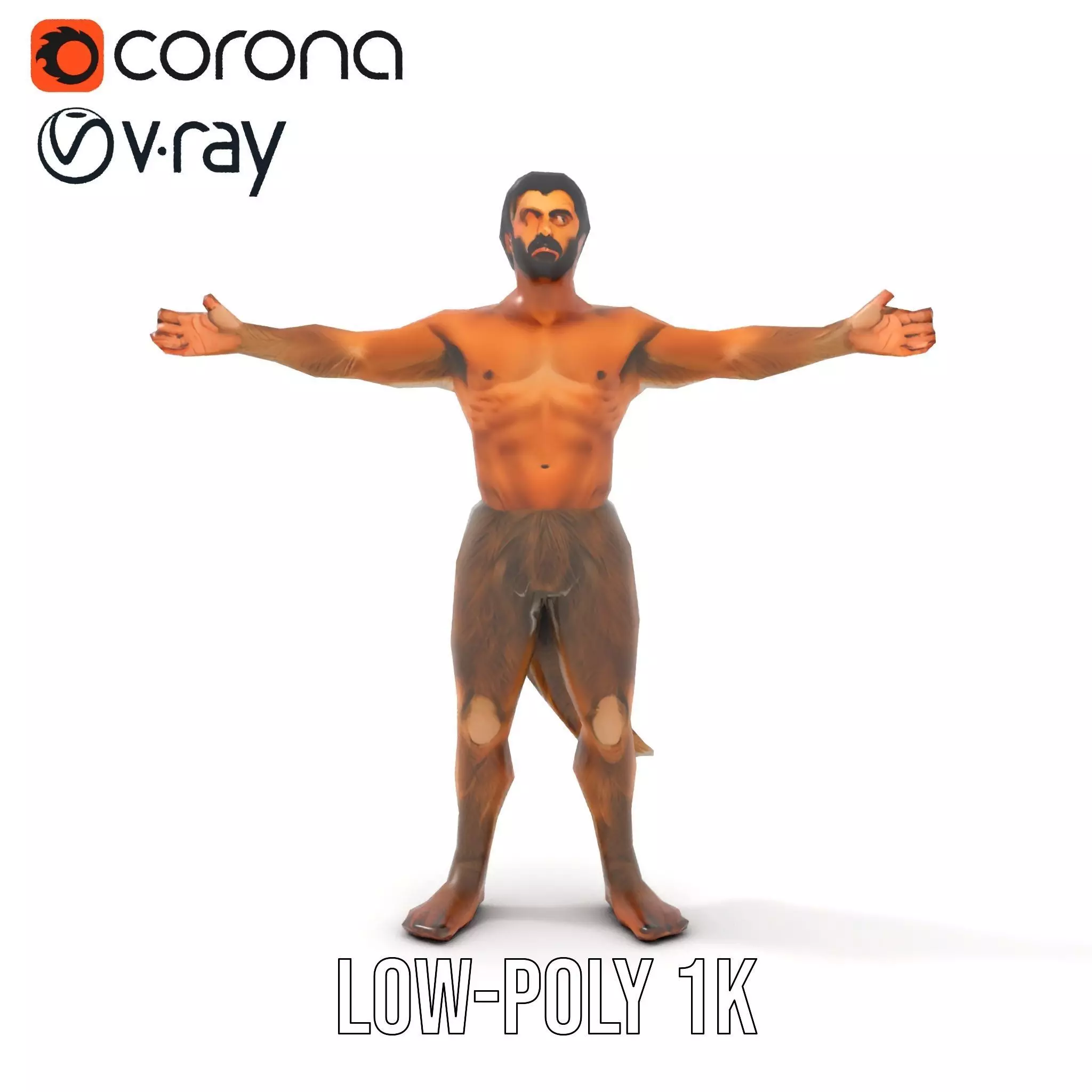 Forest Satyr Character model pack Low-poly 3D model_22
