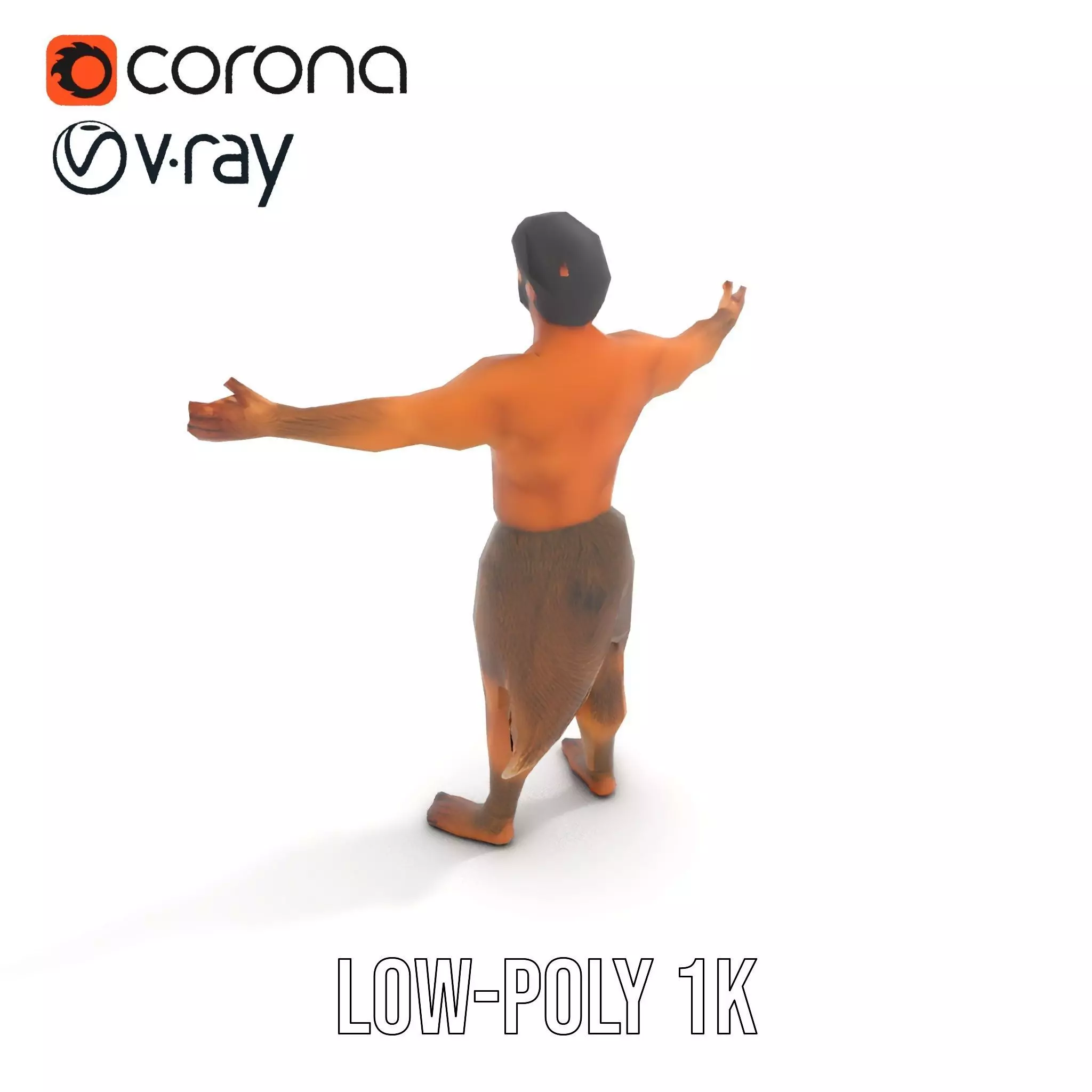 Forest Satyr Character model pack Low-poly 3D model_14