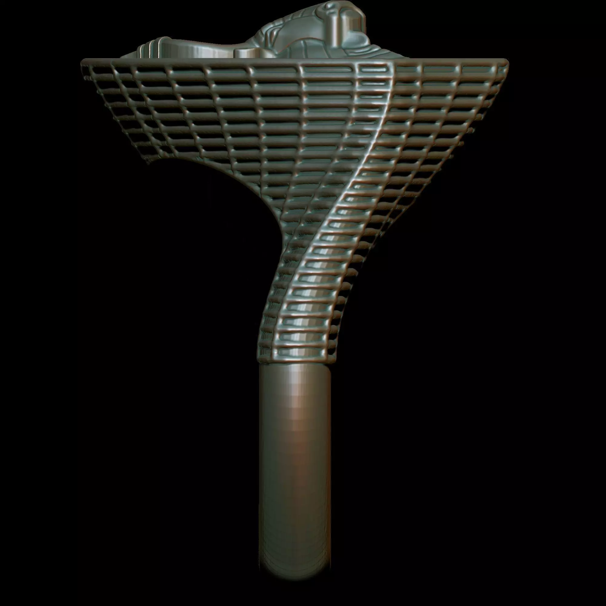 Bull Textured Ring 3D print model_4