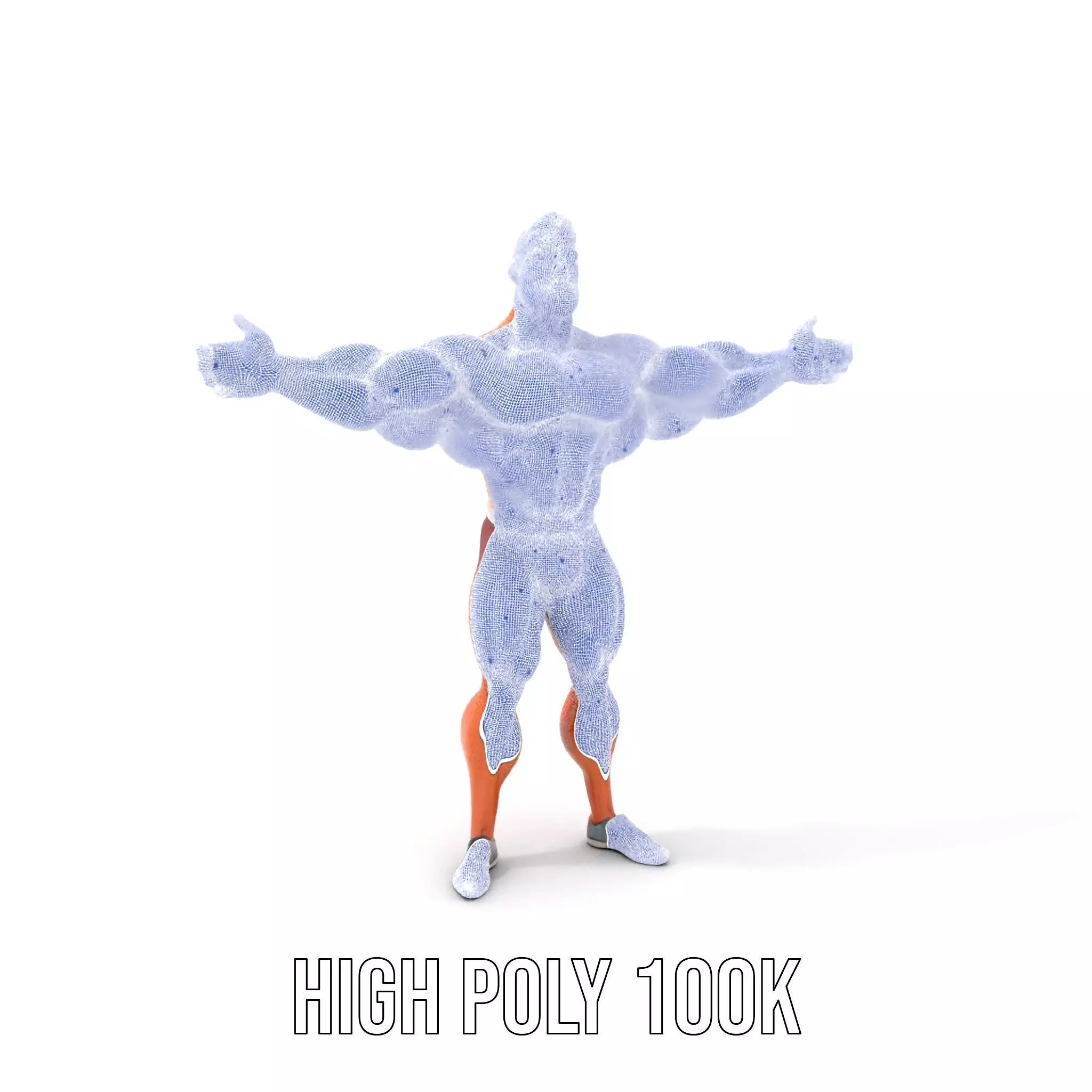 Muscular Character Hero model pack Low-poly 3D model_4