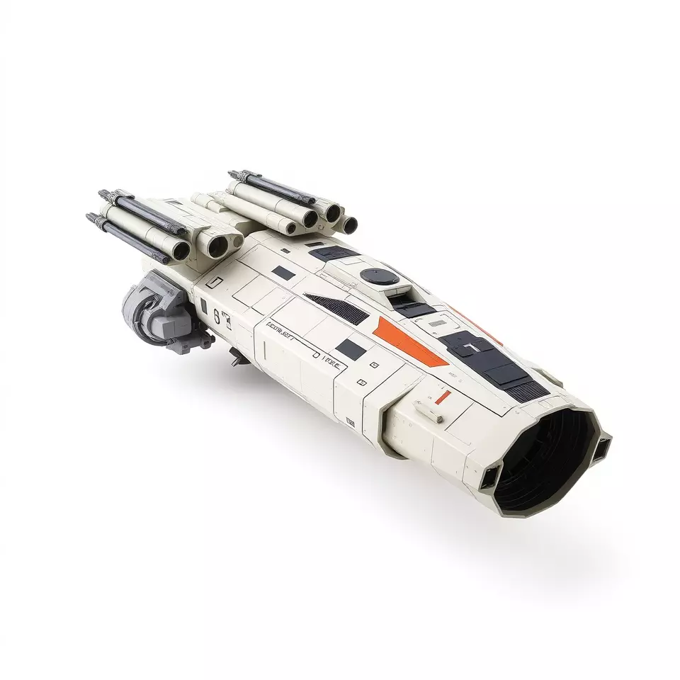 Futuristic White Cruiser model pack Low-poly 3D model_2